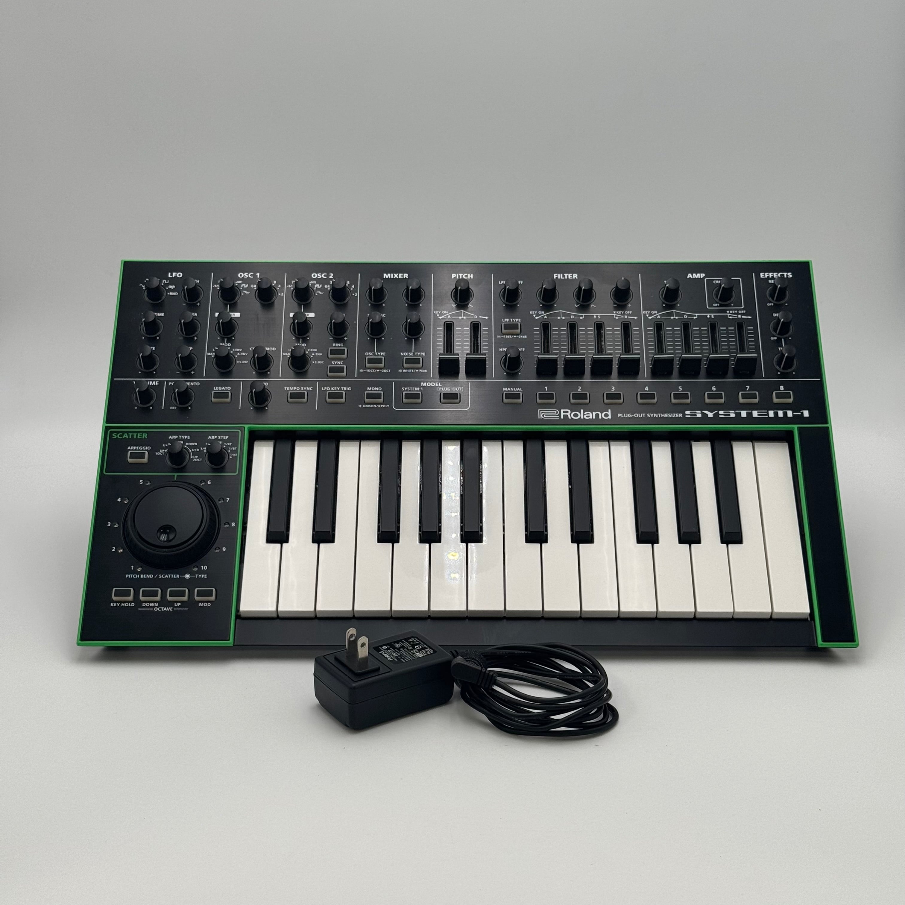 Roland System-1 Plug-Out Analog Modeling Synthesizer Keyboard W/ Power Supply