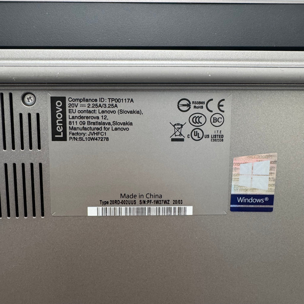 Lenovo ThinkPad E15 15” Core i7-10510U 8GB 512GB 1.80GHz Laptop - Bad Battery