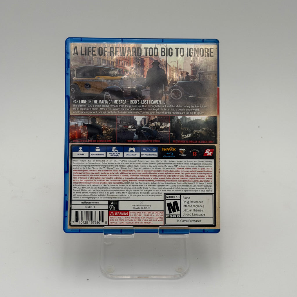 Mafia: Definitive Edition (Sony PlayStation 4, 2020) - Complete
