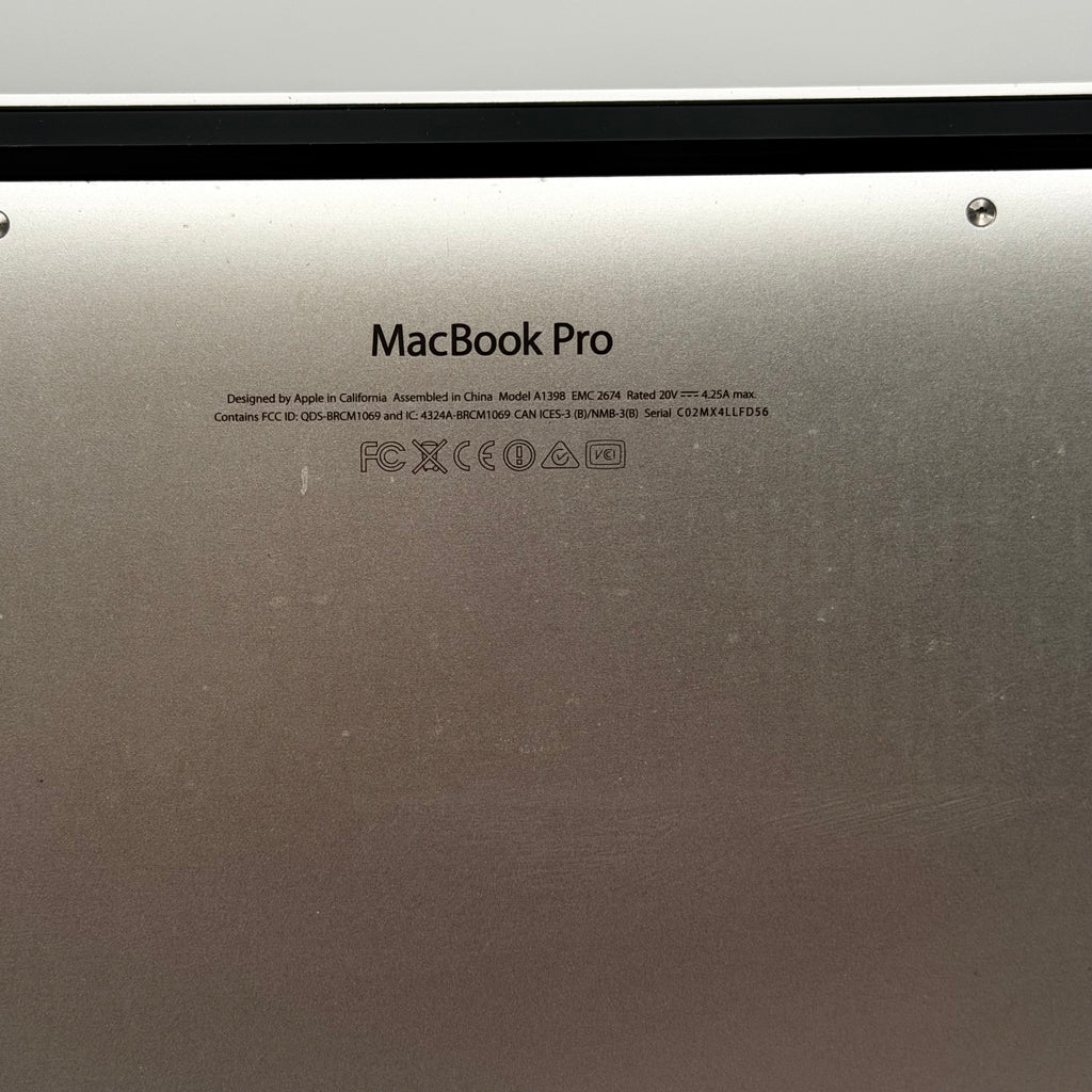 Apple MacBook Pro 15" A1398 2013 Laptop - Silver - Broken