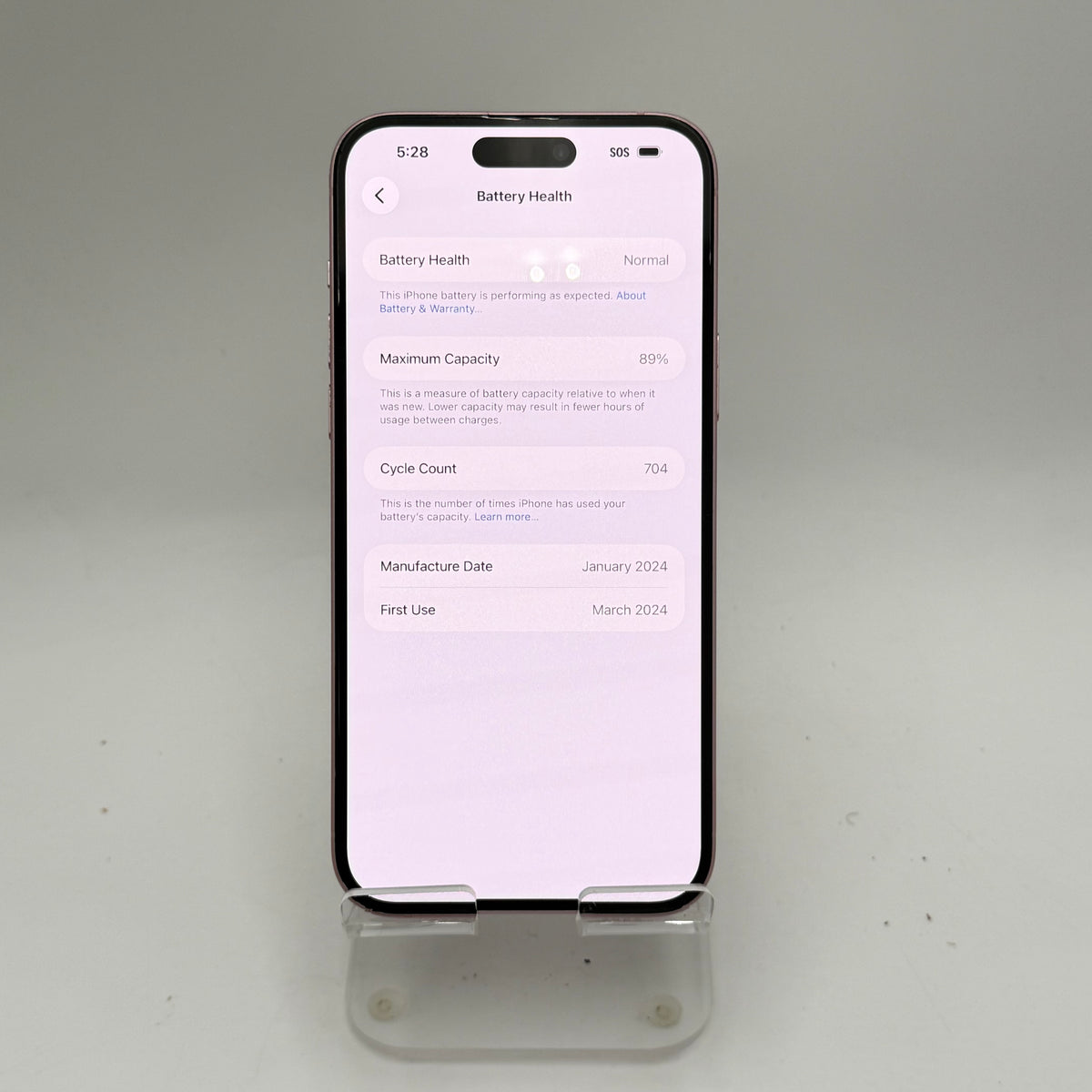 Tmobile Apple iPhone 15 Plus Pink Used A