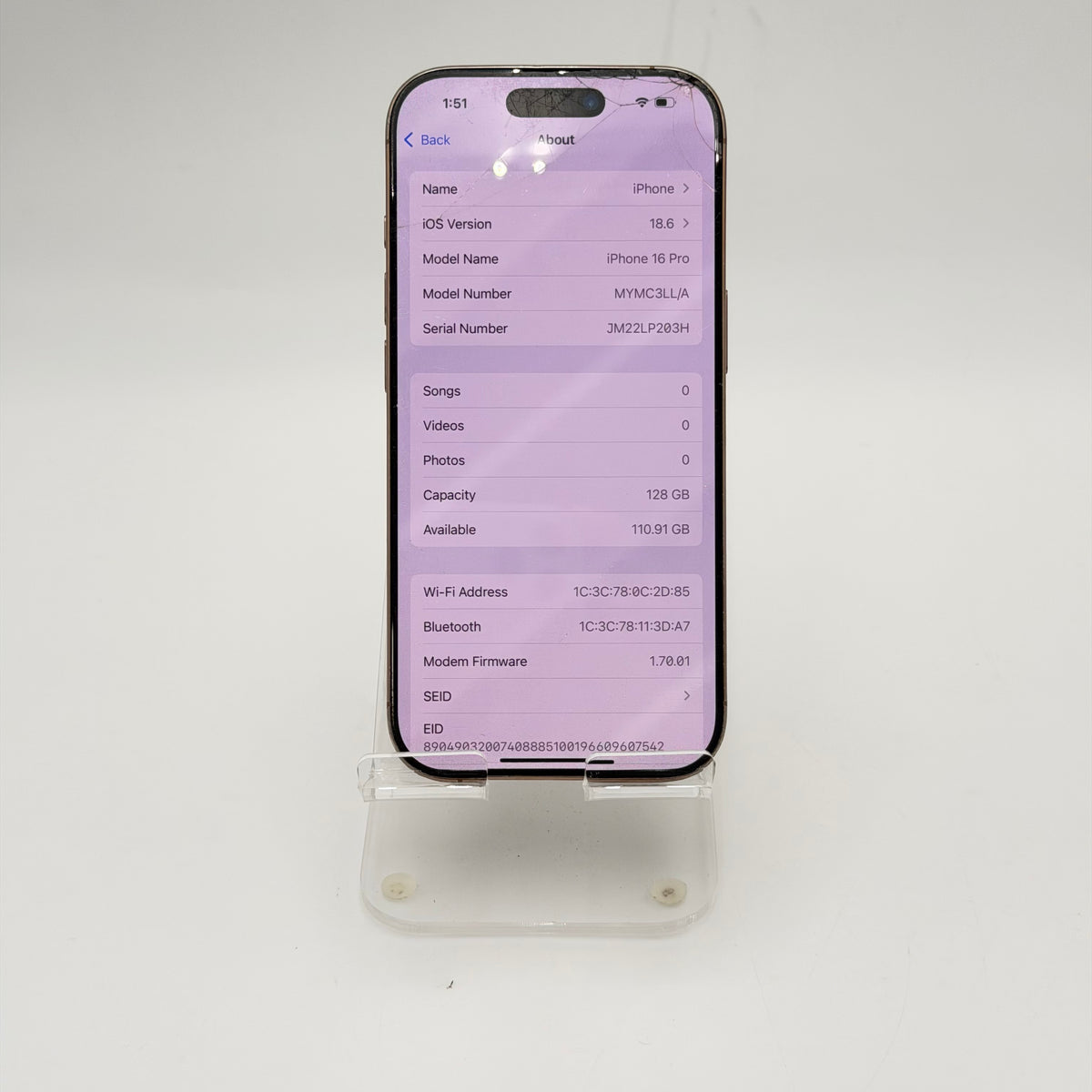 Apple iPhone 16 Pro 128GB Rose Gold New In Box