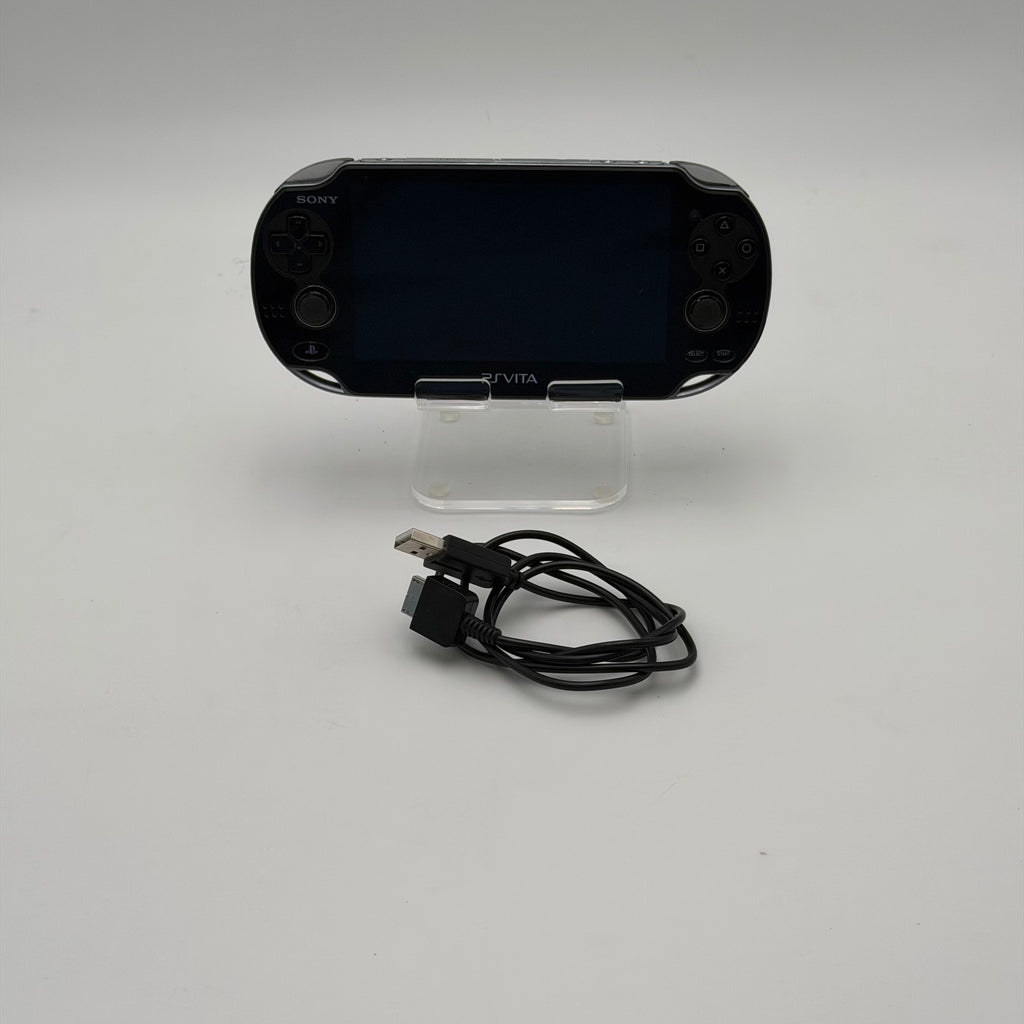 modded PS Vita PCH-1001 Piano Black Handheld Console Wi-Fi Headphone Jack Read