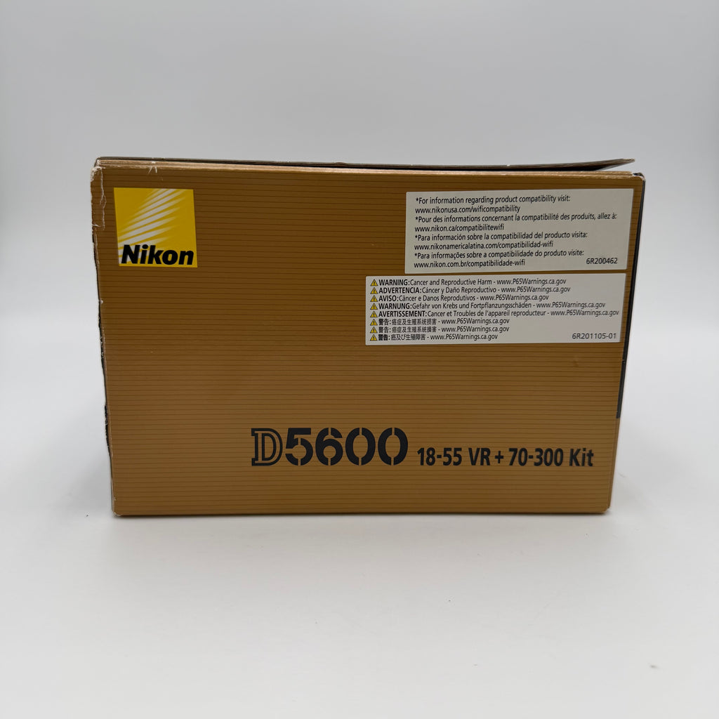 Nikon D5600 24.2 MP DSLR Camera - Black w/ 18-55mm, 70-300mm - FREE SHIPPING