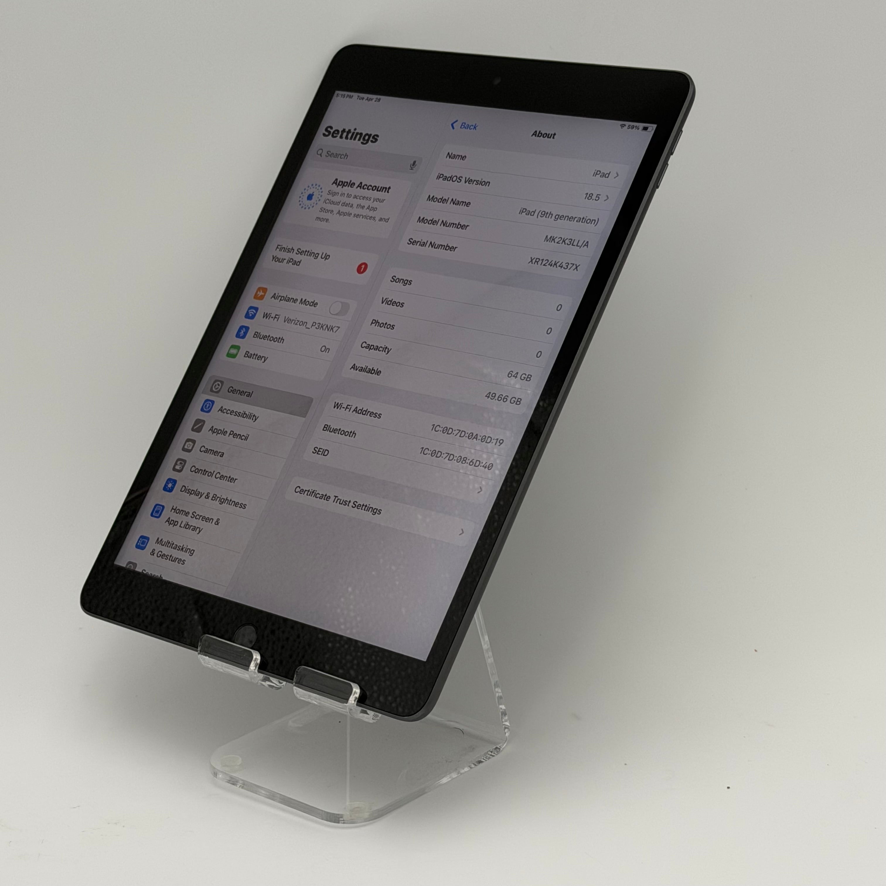 Apple iPad (9th Generation) A2602 64GB Good Condition | Space Gray | WIFI ONLY