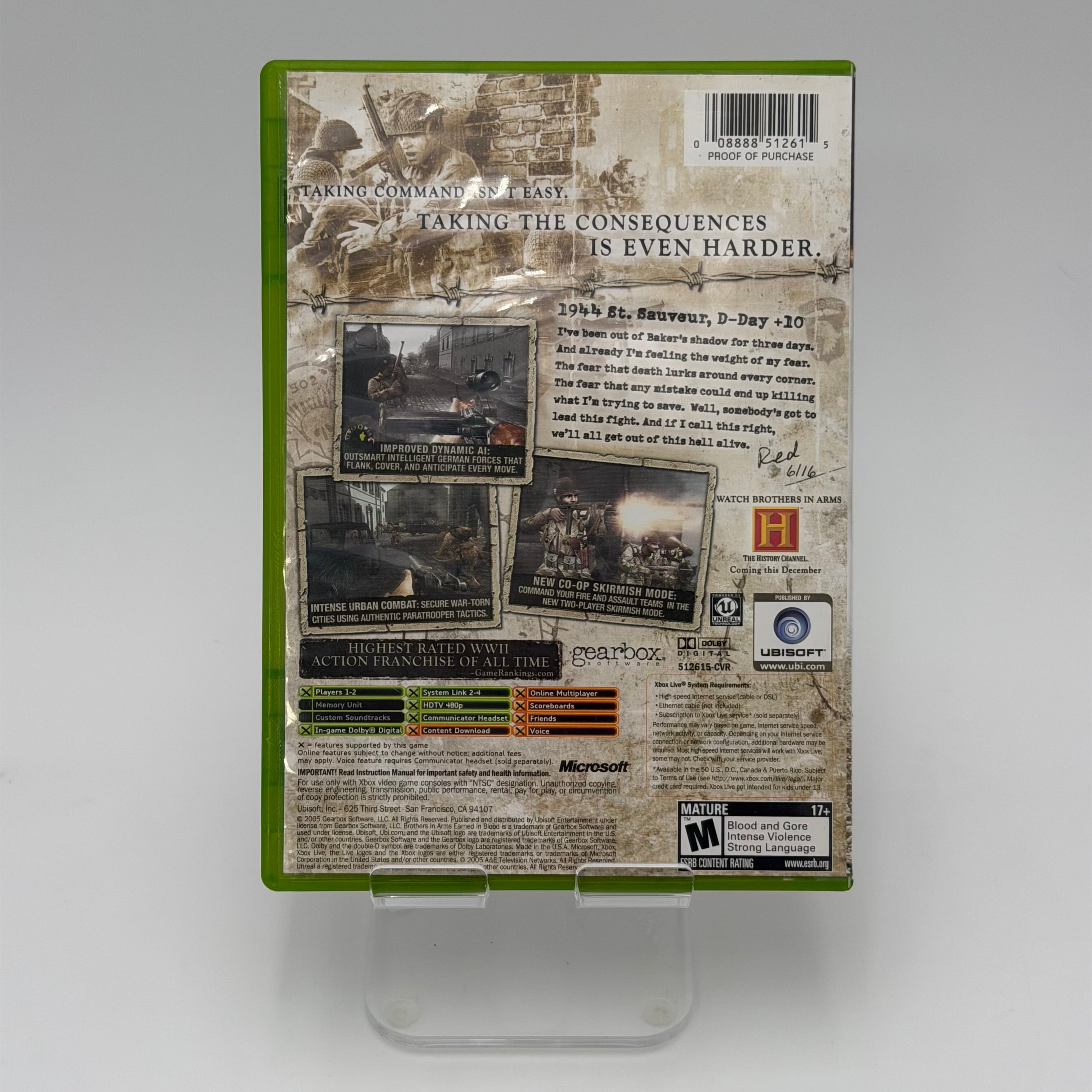 Brothers in Arms: Earned in Blood (Microsoft Xbox, 2005)