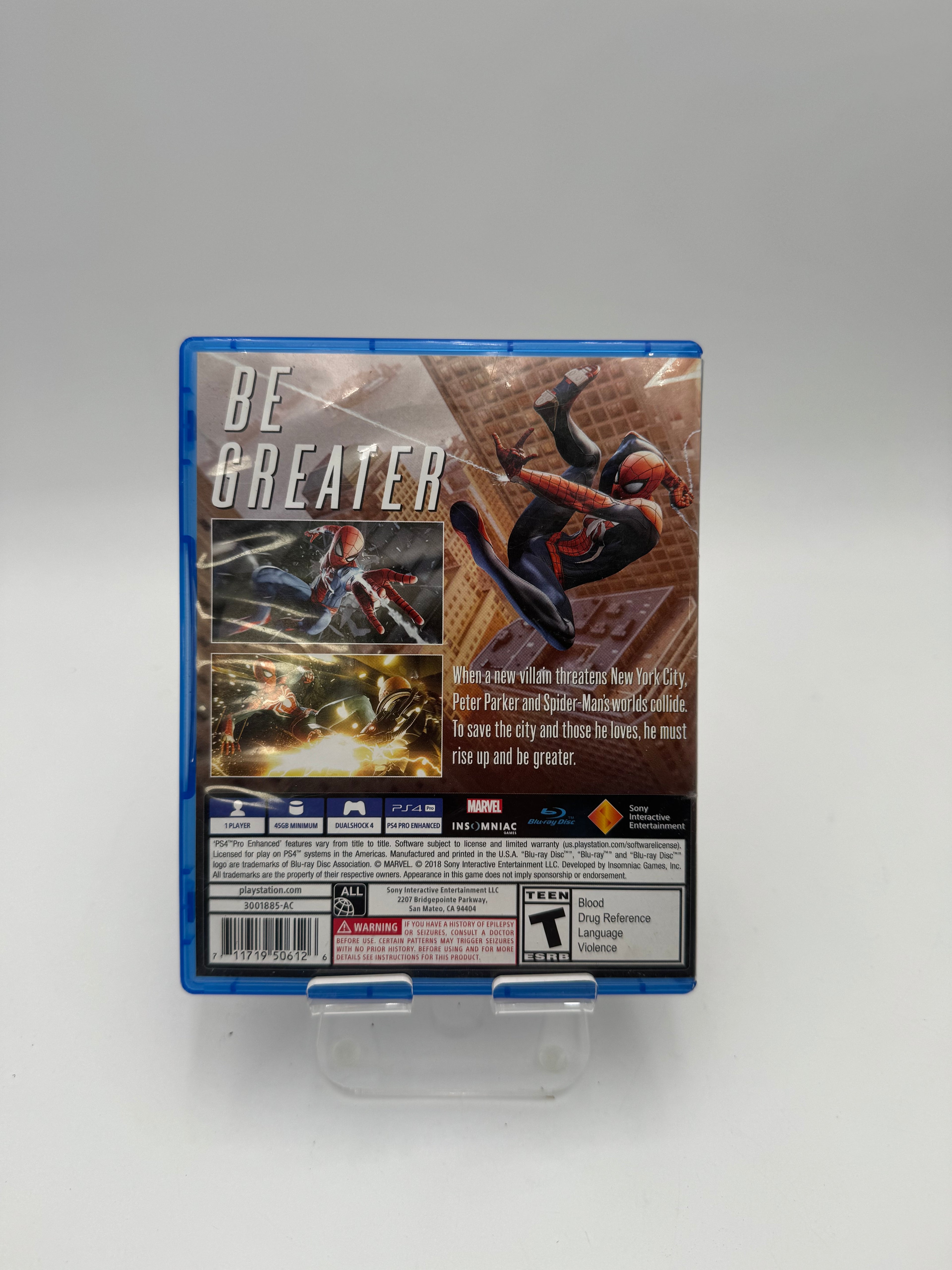 Marvel's Spider-Man PlayStation 4  - Used Disc