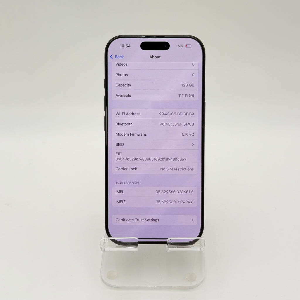 Unlocked Apple iPhone 16 Pro 128GB - 94% BH