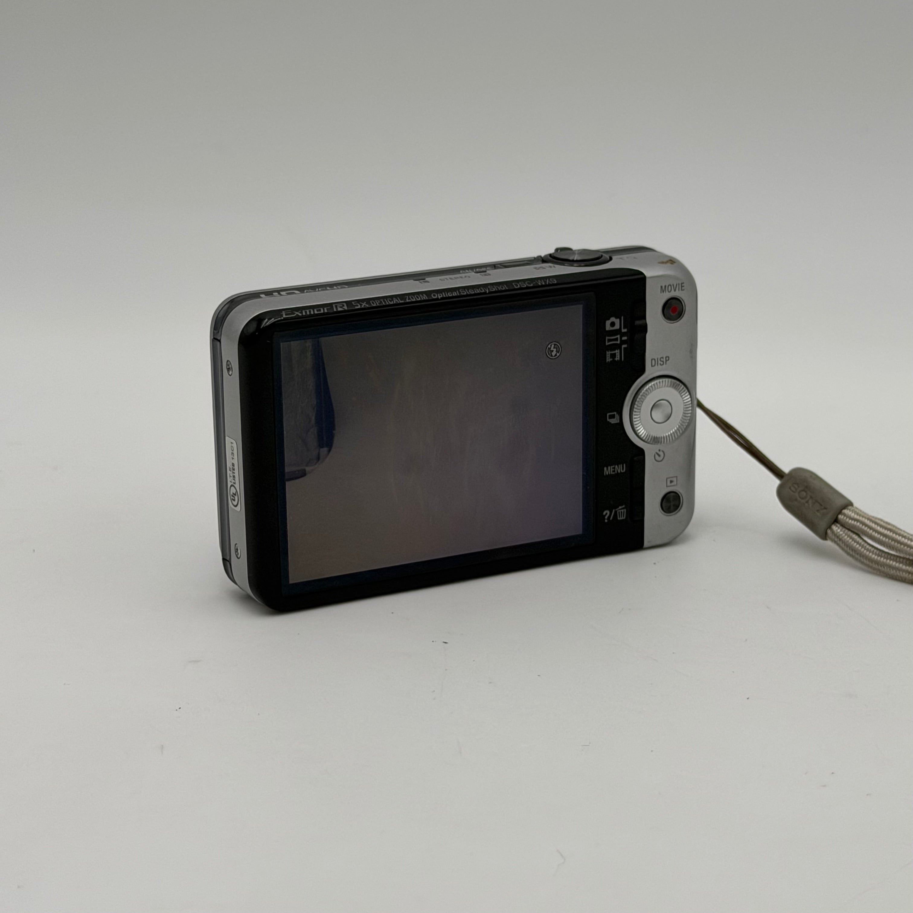Sony Cyber-shot DSC-W7 Digital Camera - Silver with Charger + Bag