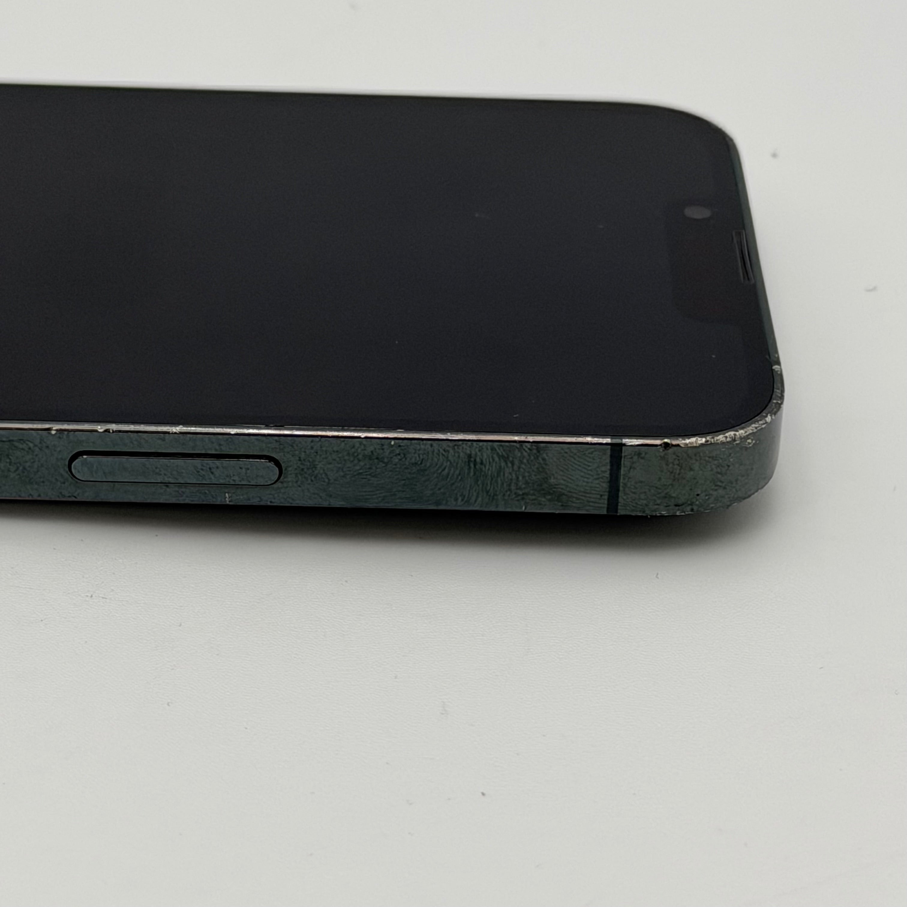 Broken Unlocked Apple iPhone 13 Pro - 128GB - Green - Cracked Rear Camera - Back