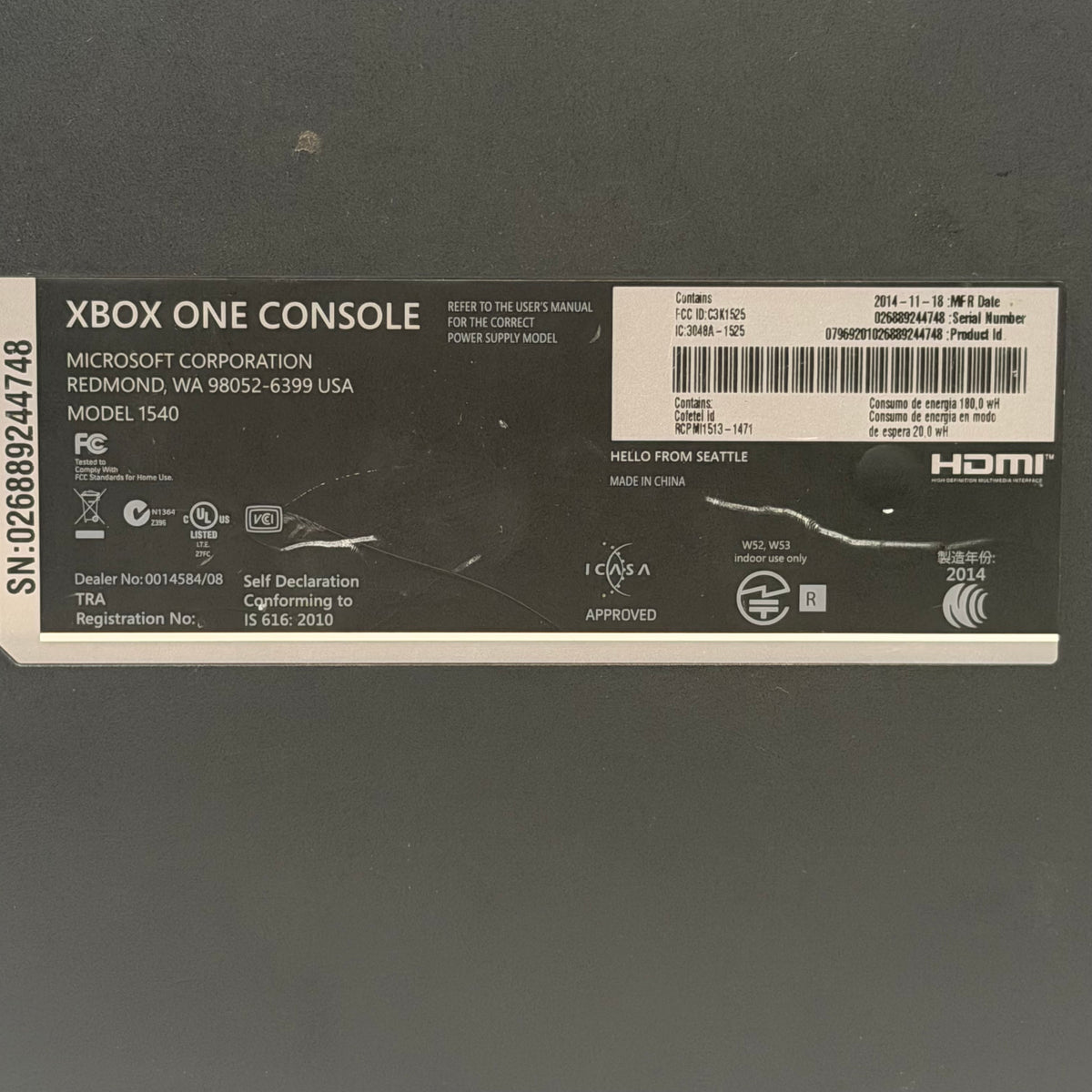 Microsoft Xbox One (1540) 2013 Video Game System with Controllers