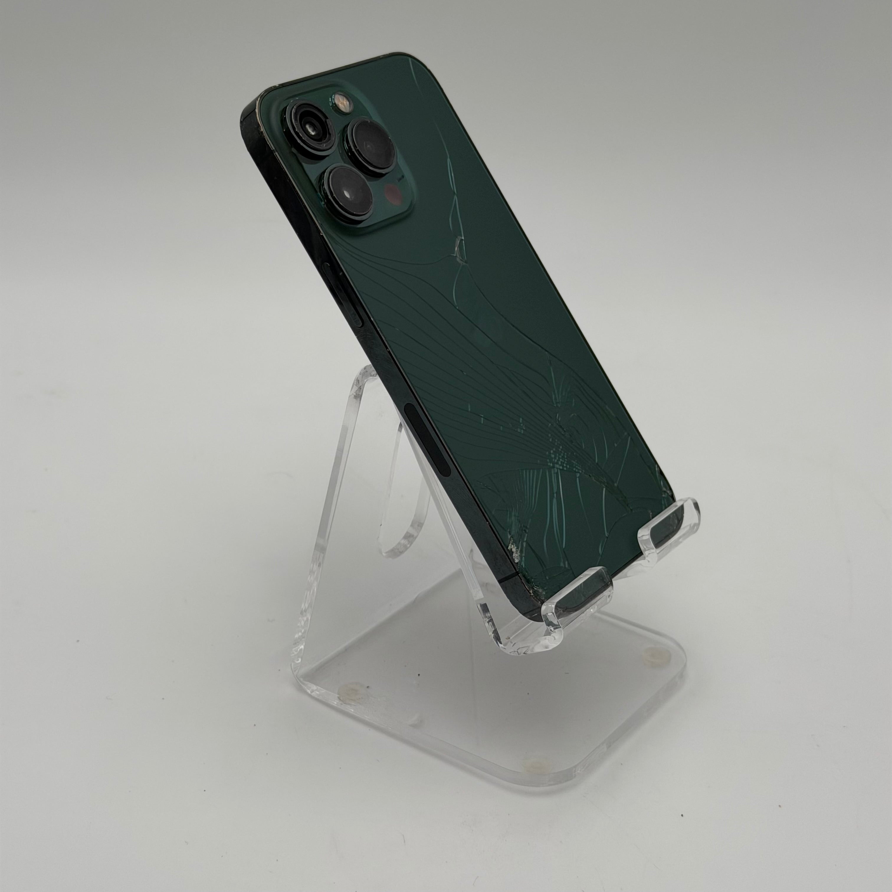 Broken Unlocked Apple iPhone 13 Pro - 128GB - Green - Cracked Rear Camera - Back