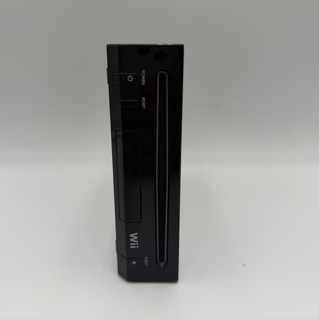 Nintendo Wii Black with 2 controllers + Cables + Wheel