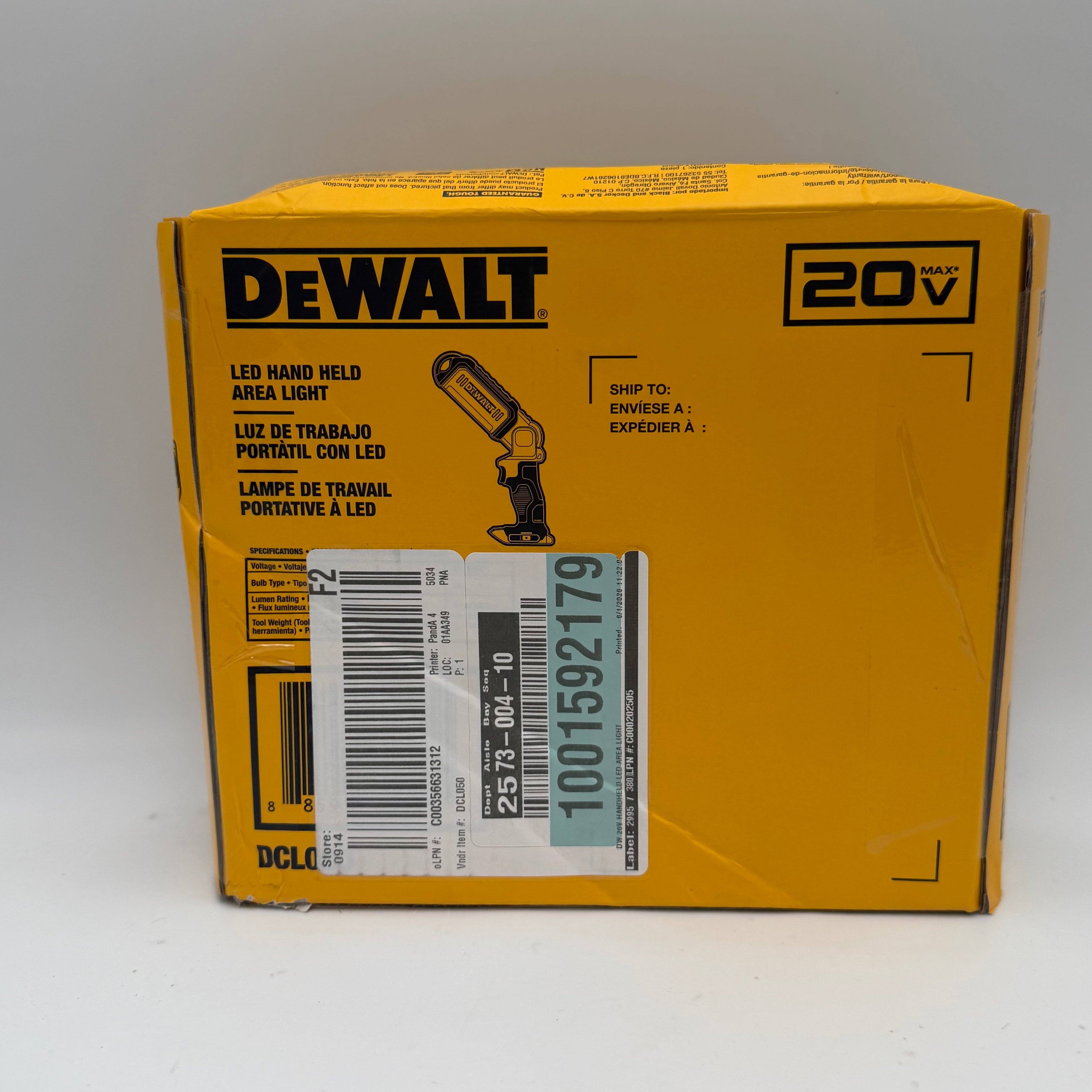 DeWalt DCL050 LED Hand Held Power Tool New In Box