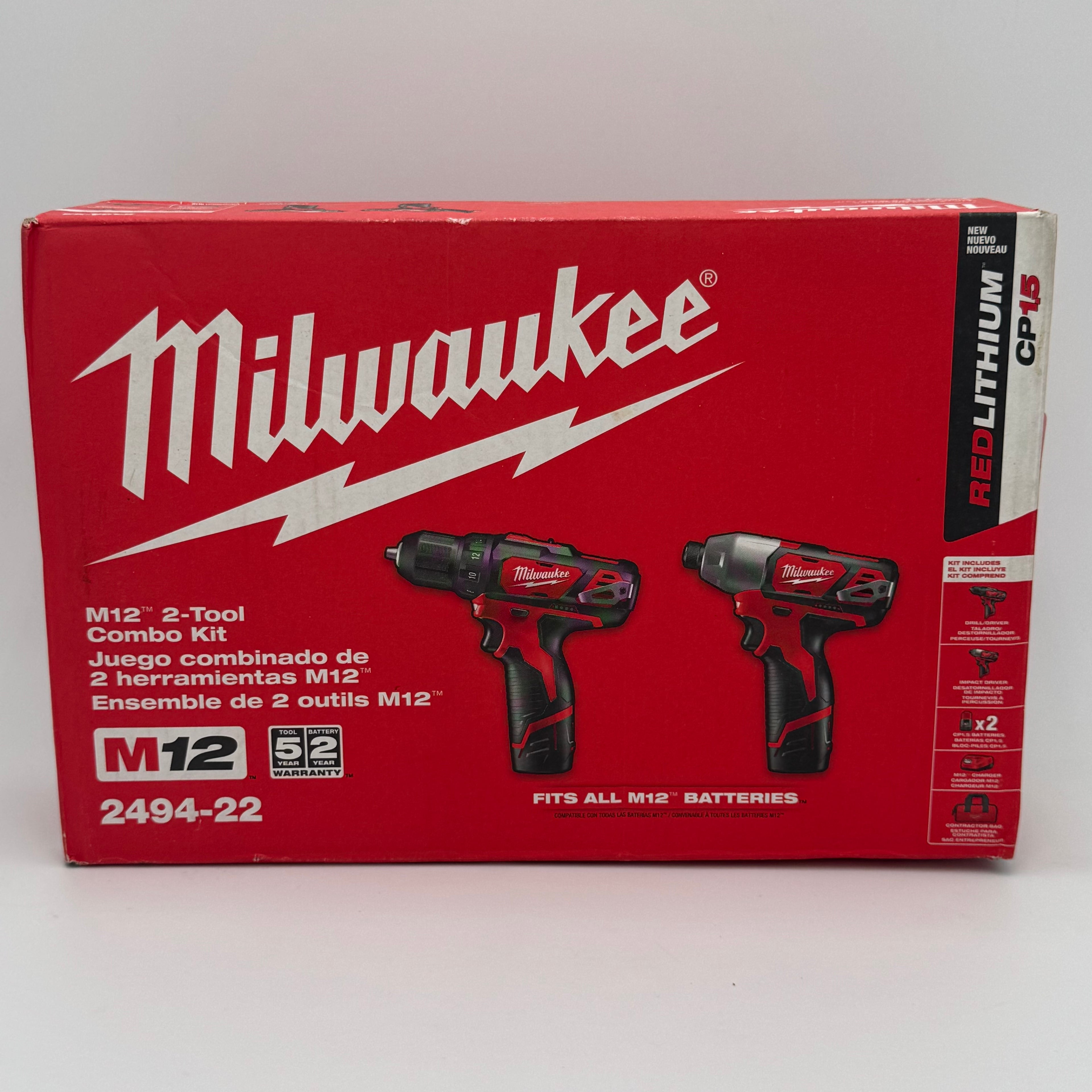 Milwaukee M12 2-Tool Combo Kit 2494-22 Power Tool