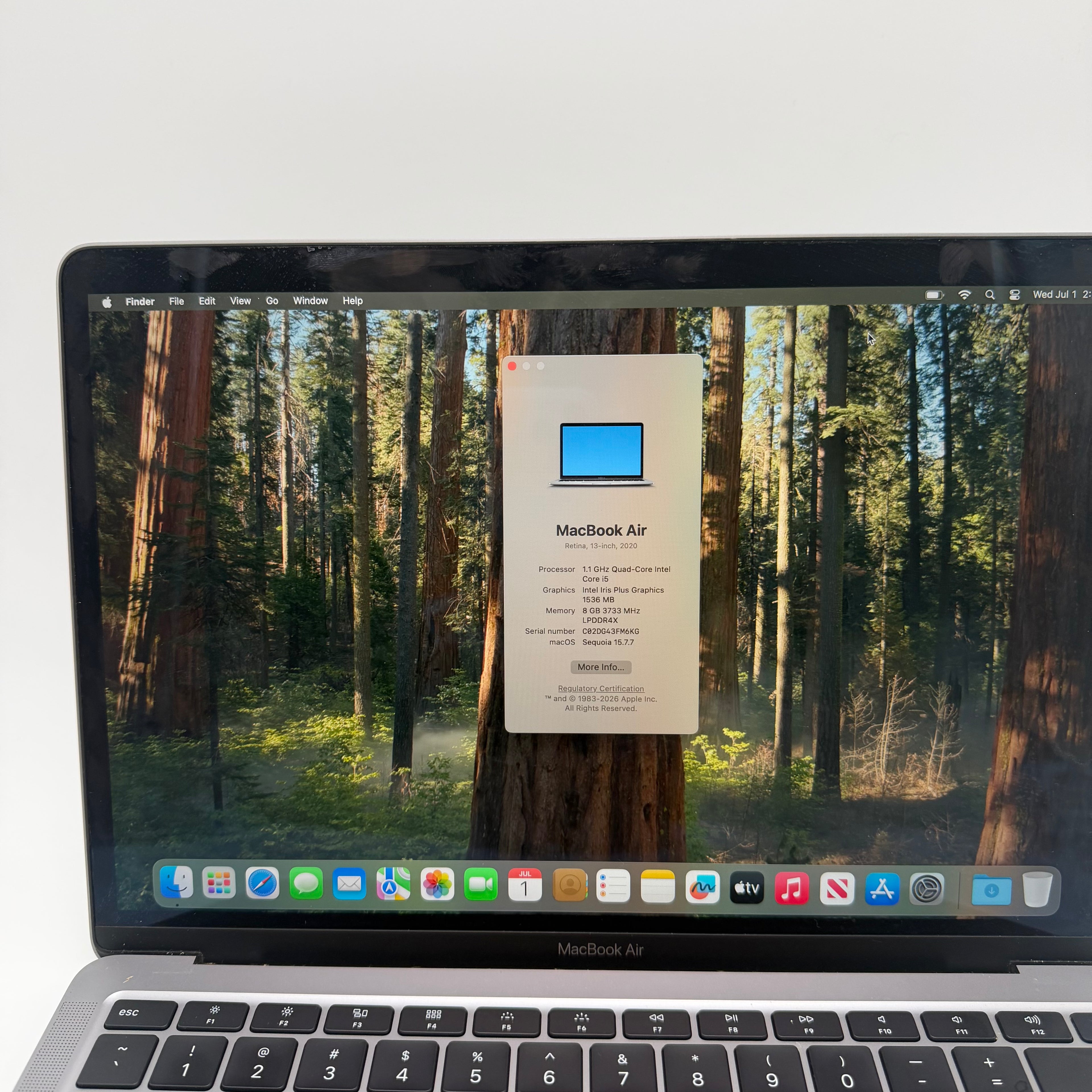 Apple MacBook Air 13" Retina A2179 2020 Core i5 8GB 512GB Space Gray