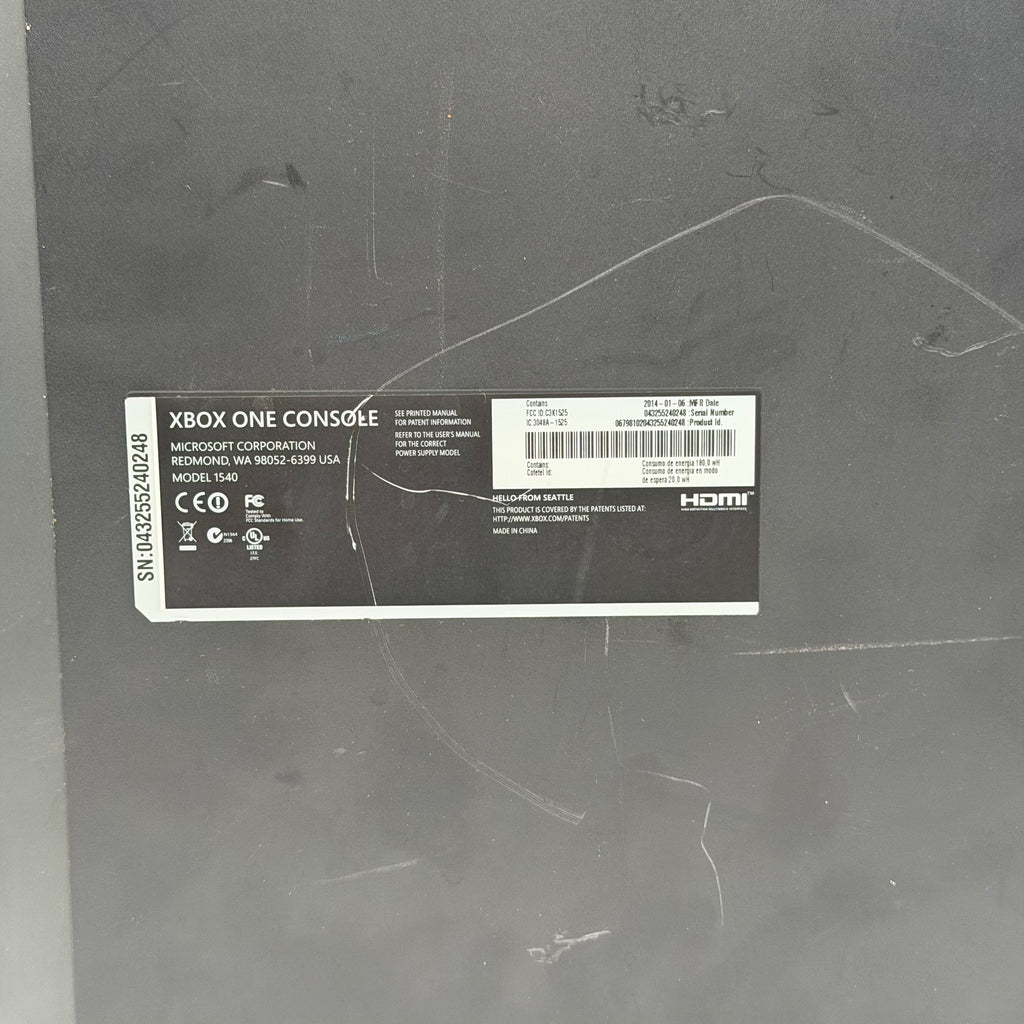 Broken Disc Drive Microsoft Xbox One (1540) 2013 Black 500GB Console 1 Controller Tested