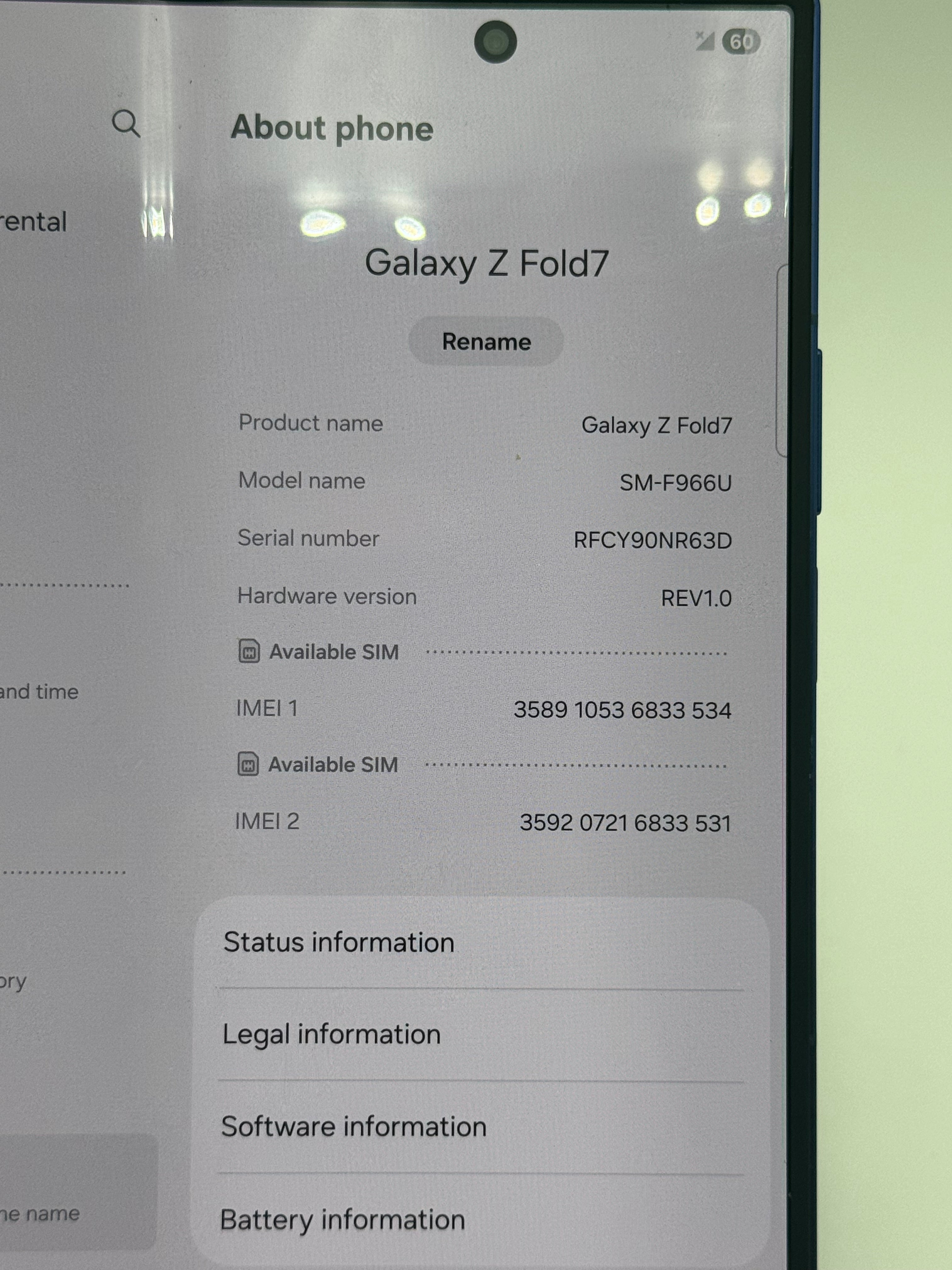 Samsung Galaxy Z Fold 7 256GB Blue Unlocked Clean IMEI