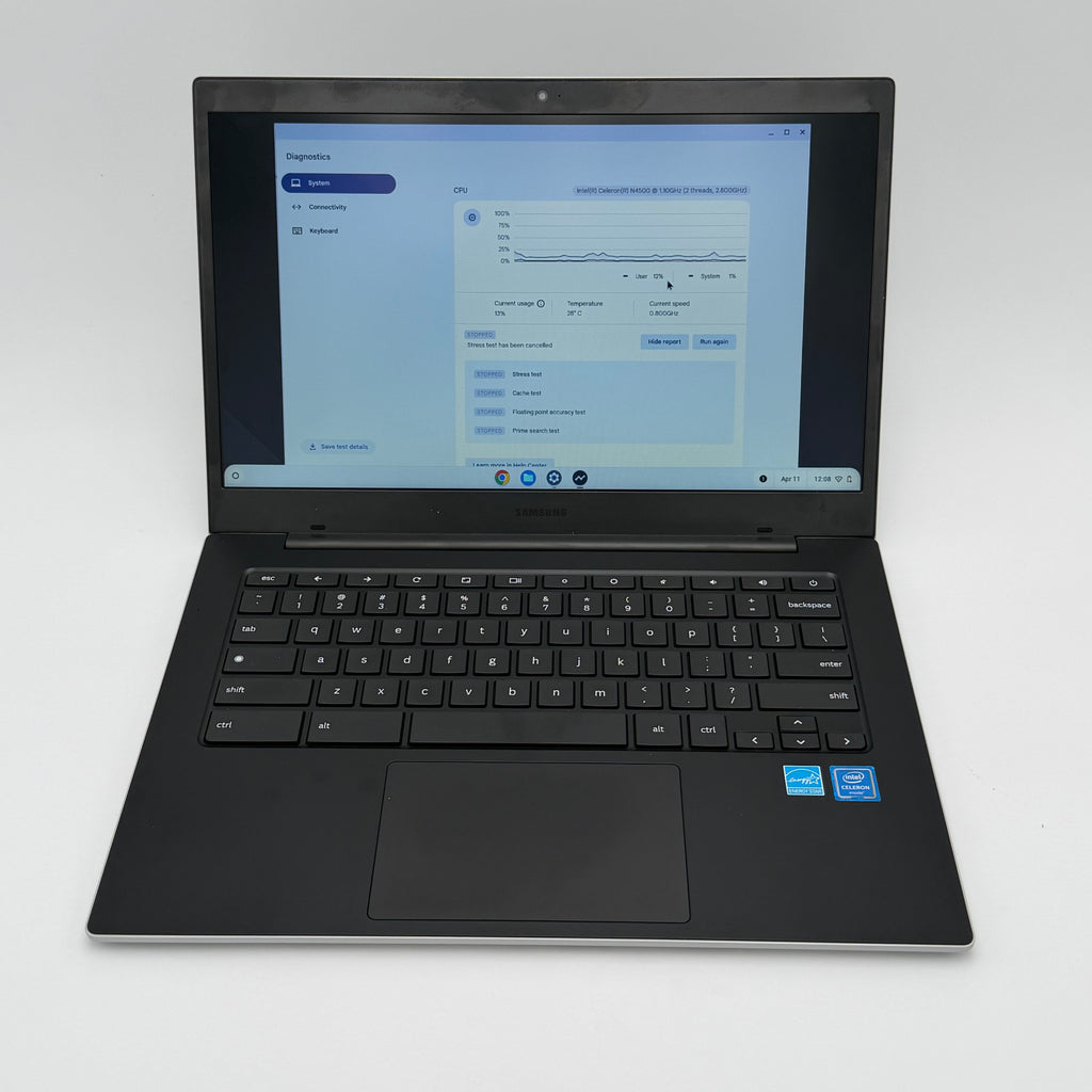 Samsung Chromebook XE345XDA 14" Intel Celeron 4GB RAM 32GB Silver + Charger - Good Condition