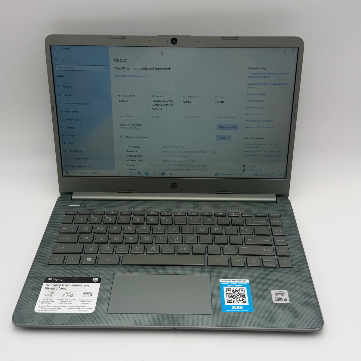 HP 14-DQ1088WM i5 8GB 1256GB