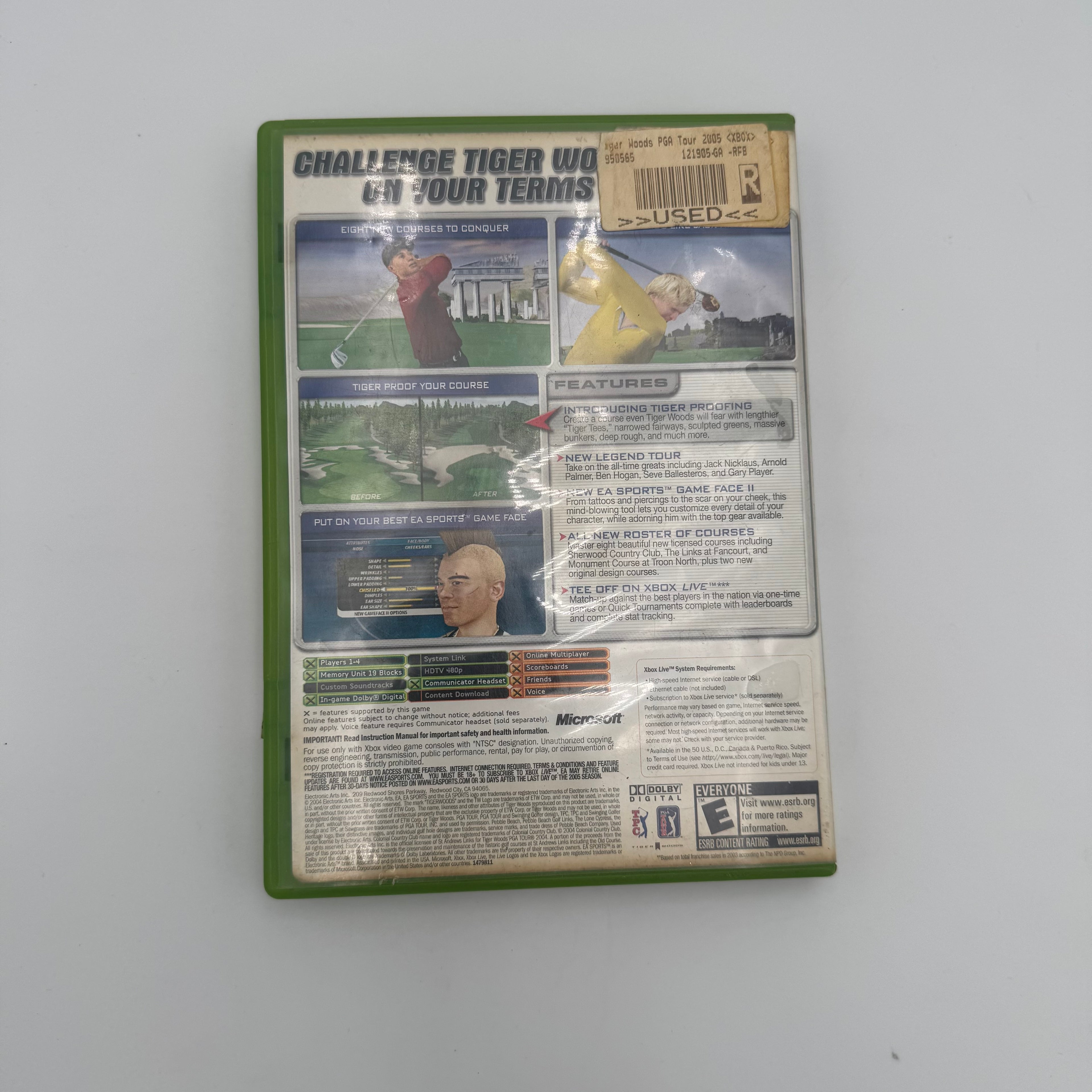 Xbox Tiger Woods PGA Tour 2005 Complete Game Disc with Case, Manual & Inserts