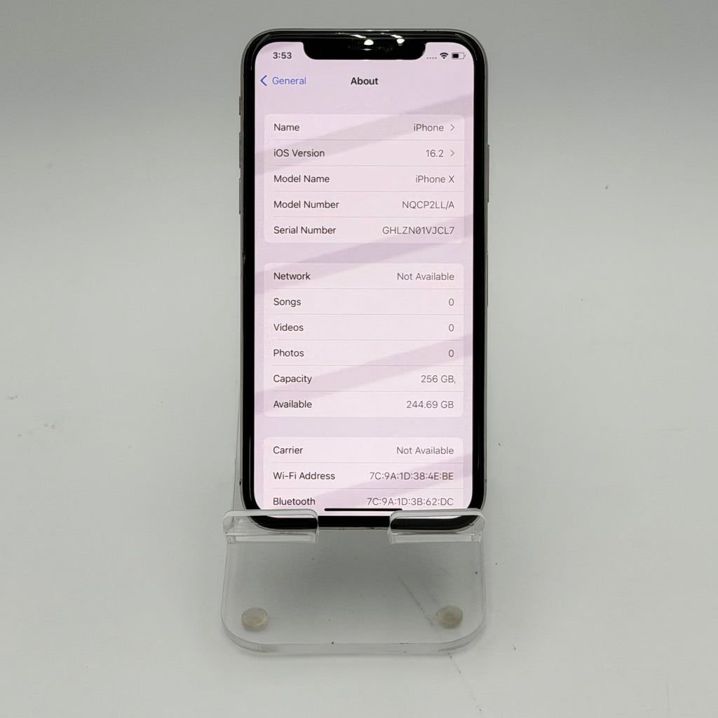 Apple iPhone X 256GB White Unlocked Used - A Smartphone