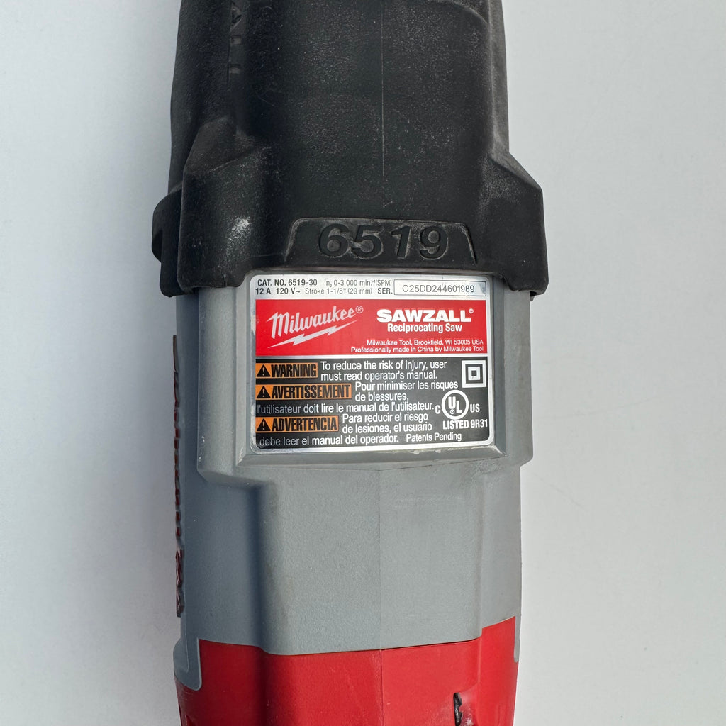 Milwaukee Sawzall 6519-30 Power Saw - Used - A