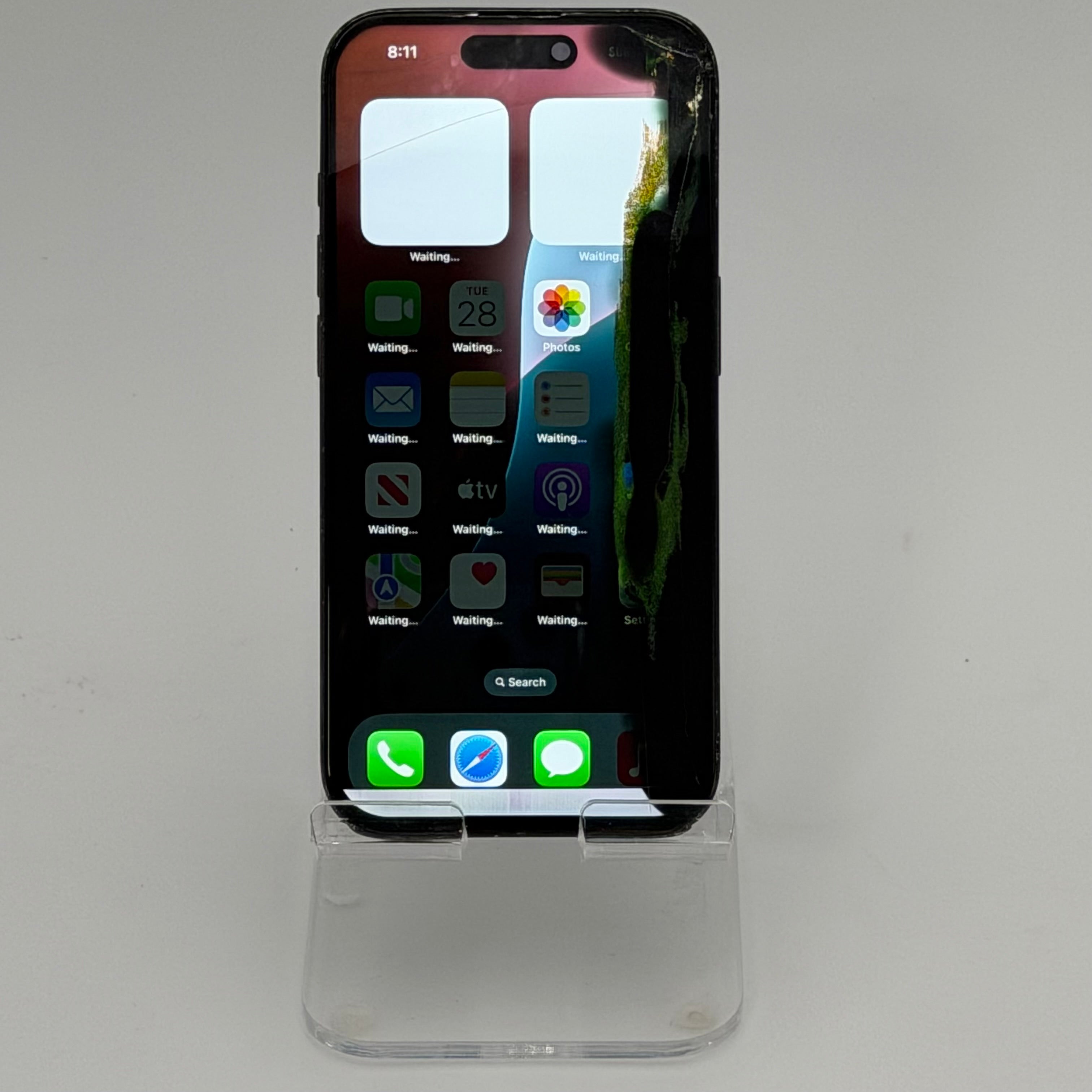 Apple iPhone 15 Pro 128GB (Unlocked) Black Titanium - Glass Cracked Screen Cracked Camera