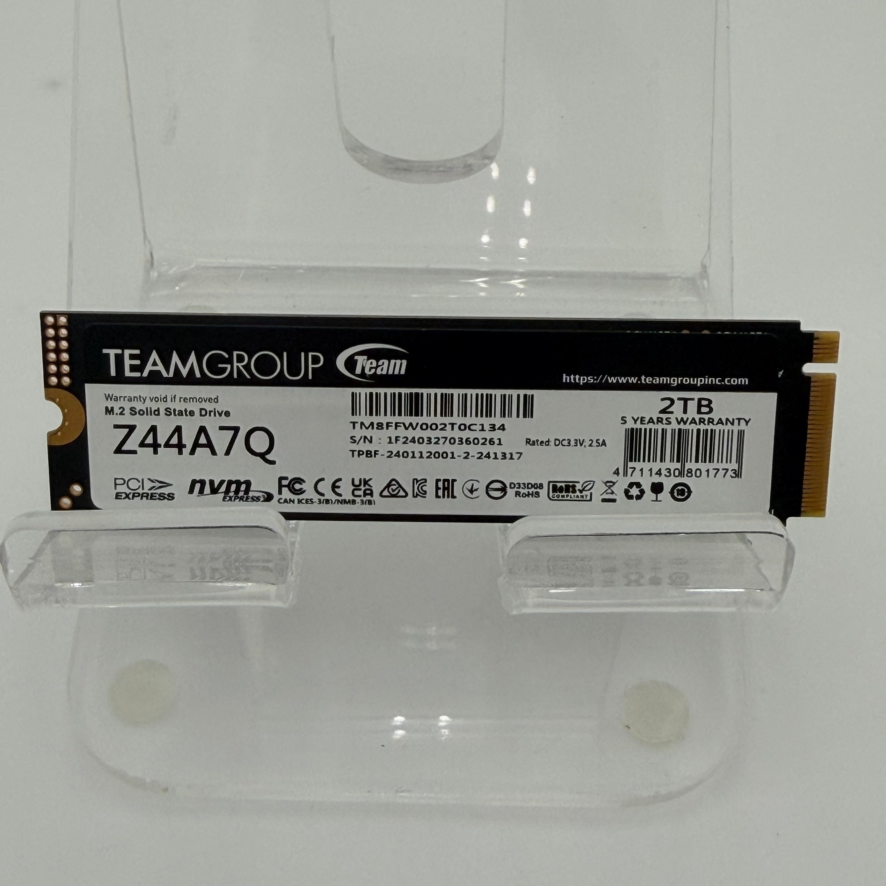 TeamGroup 2280mm T-Force Z4 Series 2TB M.2 NVMe Gen 4.0 x 4 SSD Z44A7Q