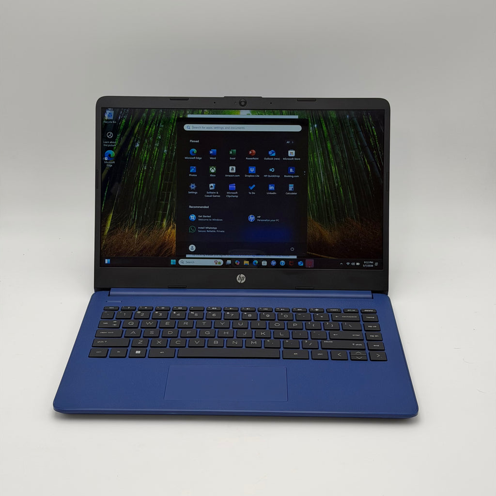 HP 14-fq0037nr 14-inch Laptop AMD A6 4GB RAM 64GB Blue Charger Included