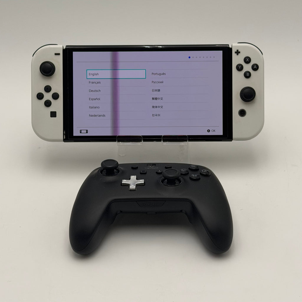 Nintendo Switch OLED Model White Joy-Cons plus Powera Nintendo Wireless controller