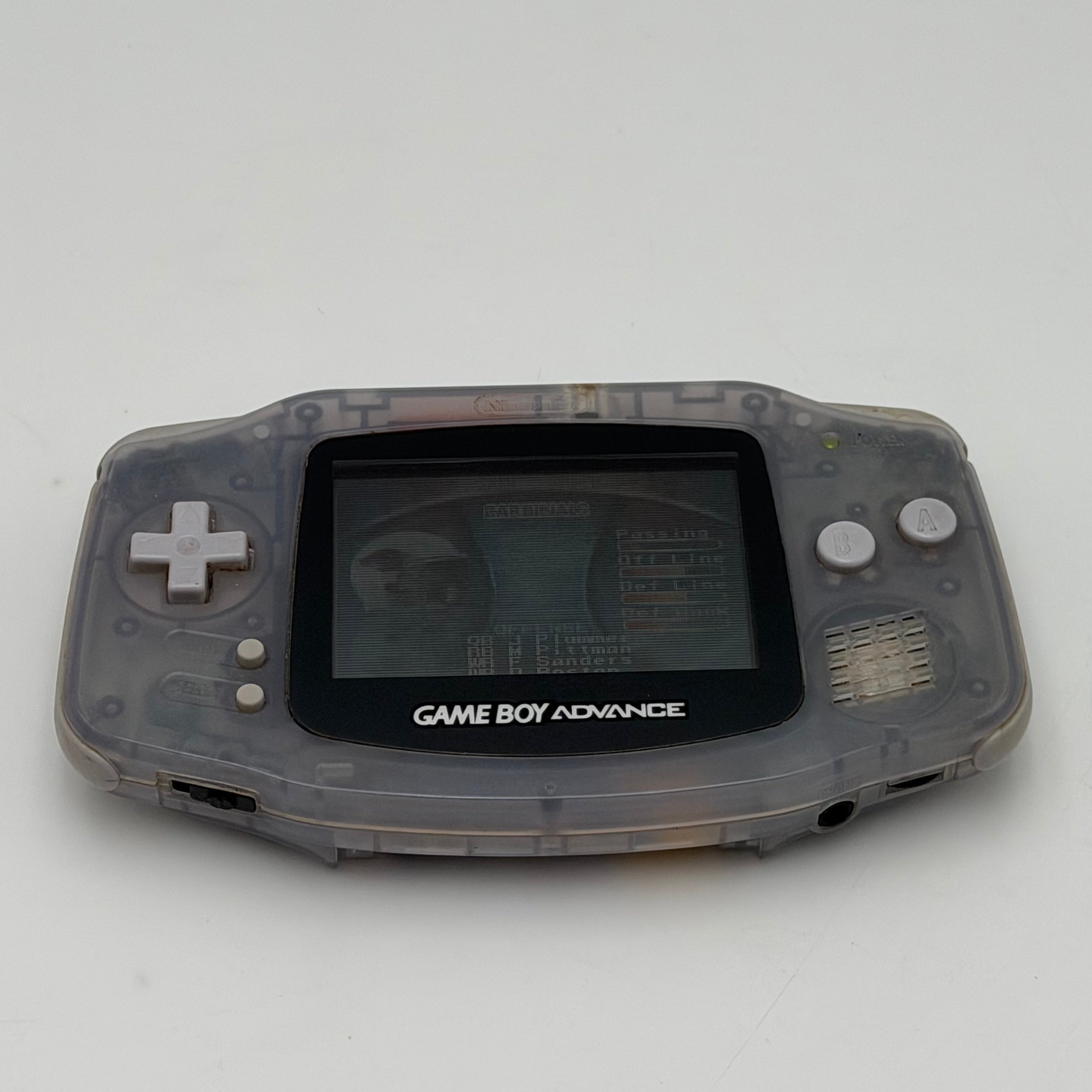 Nintendo Game Boy Advance AGB-001 Clear Handheld Console