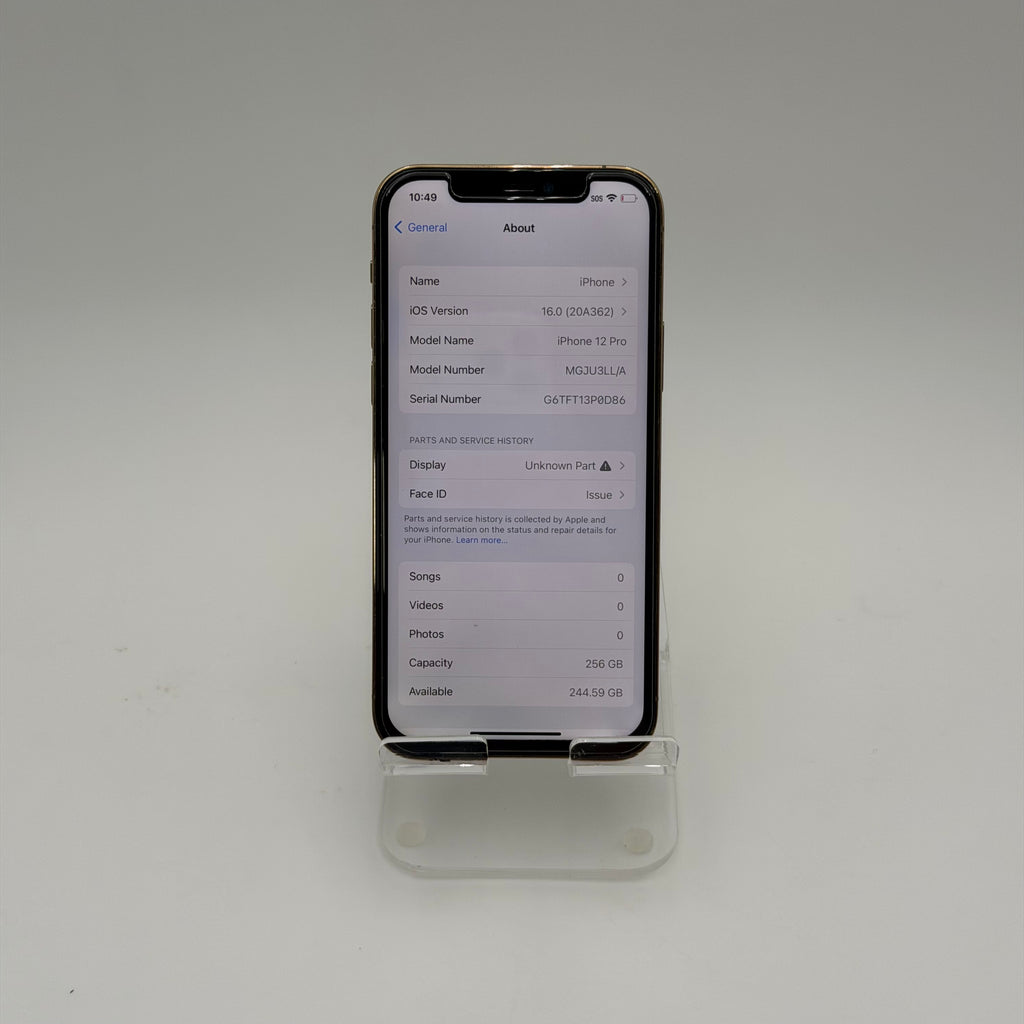 Broken AT&T Apple iPhone 12 Pro 128GB Gold - 87% BH