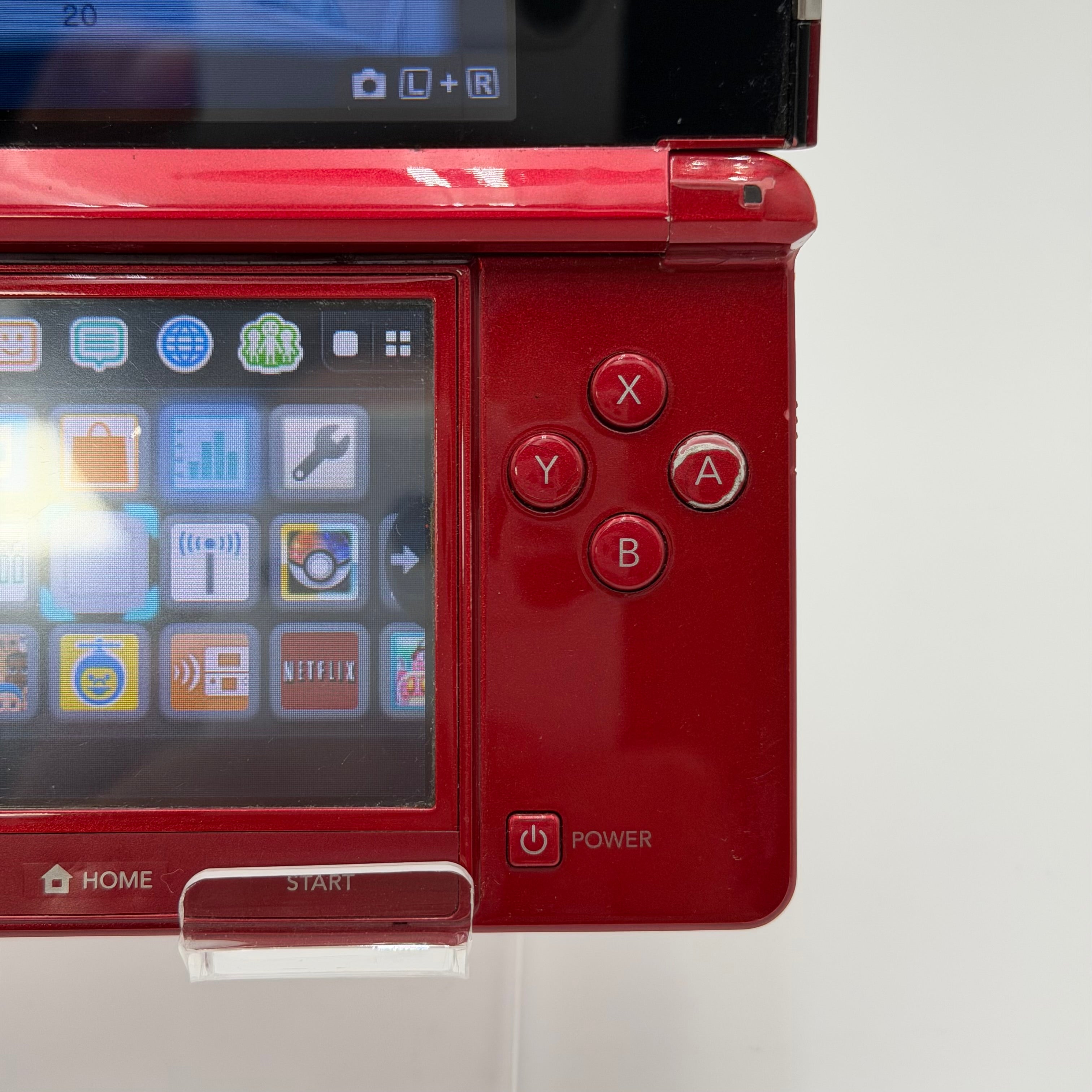 Flame Red Nintendo 3DS (Original) - WORKING - Includes Charger and Stylus