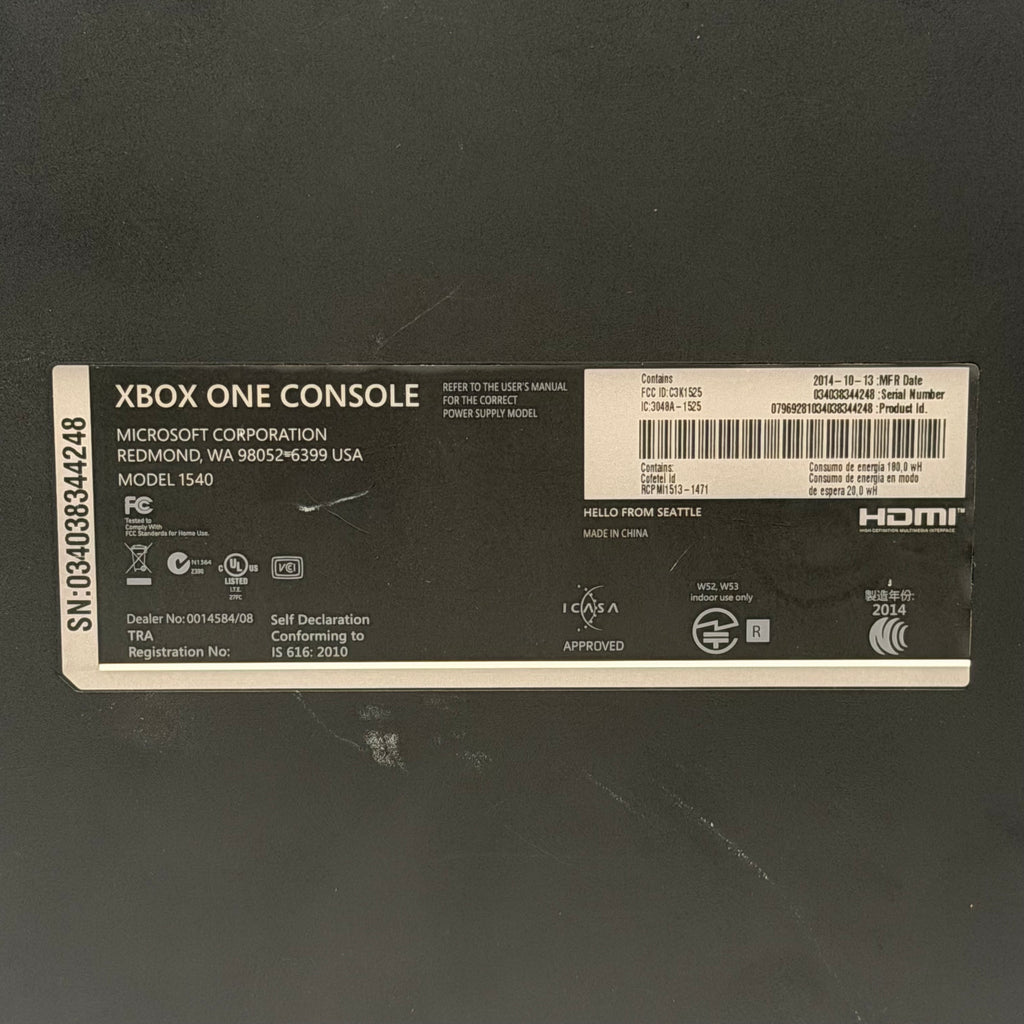 Microsoft Xbox One 2013 Model 1540 500GB Console w/ Power Cable