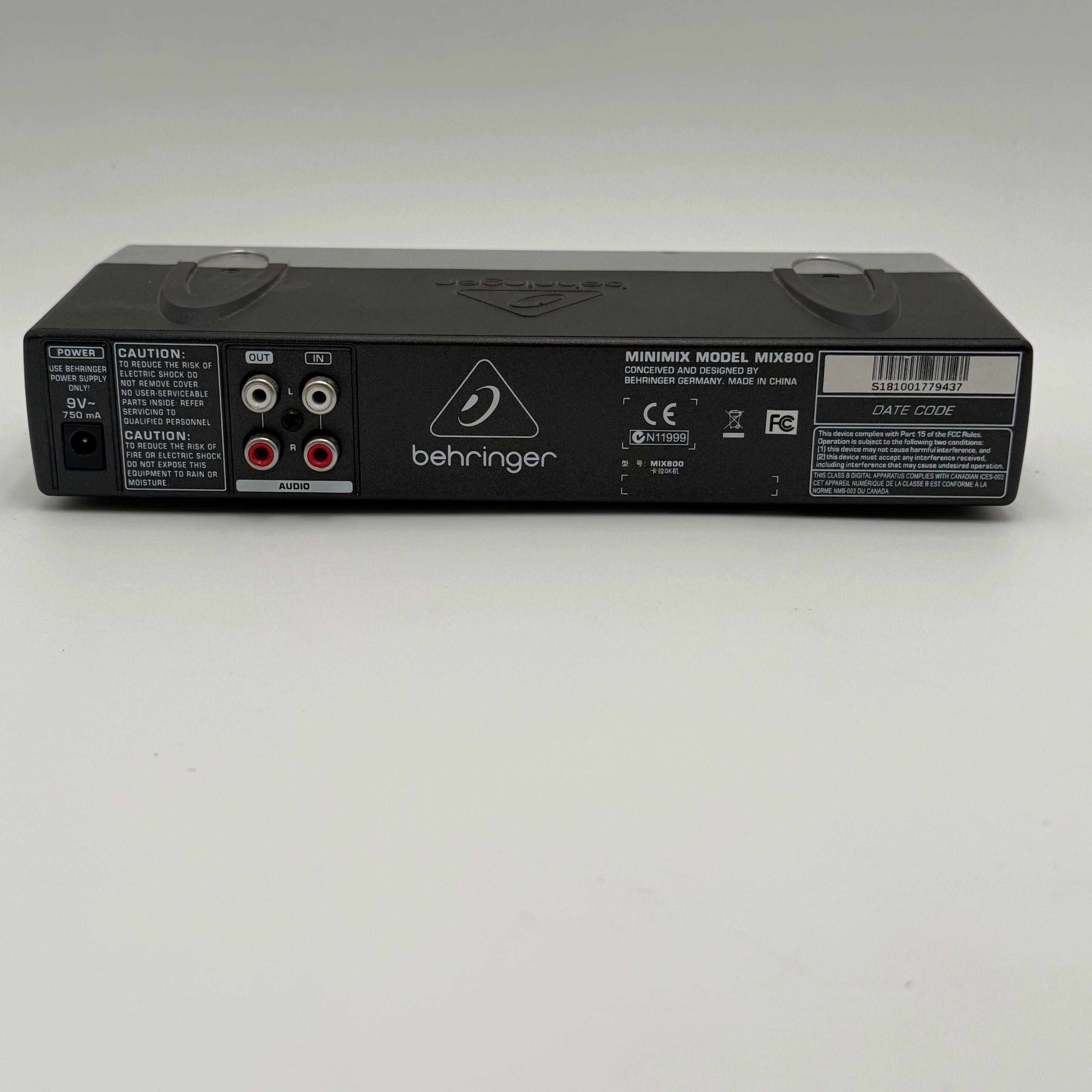 Behringer Minimix Mix800 Ultra-Compact Karaoke Machine w/ Power Cord Used Tested