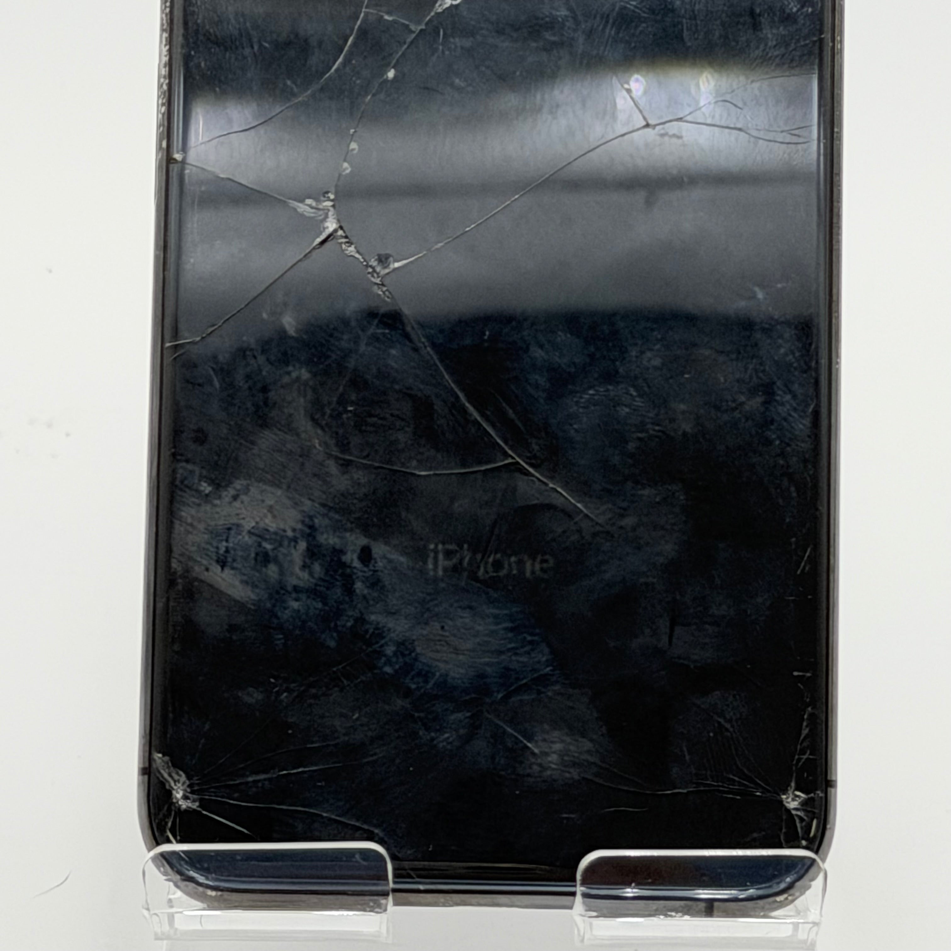 Broken Unlocked Apple iPhone XS Max - 64GB - Space Gray - Cracked Screen - No Charge