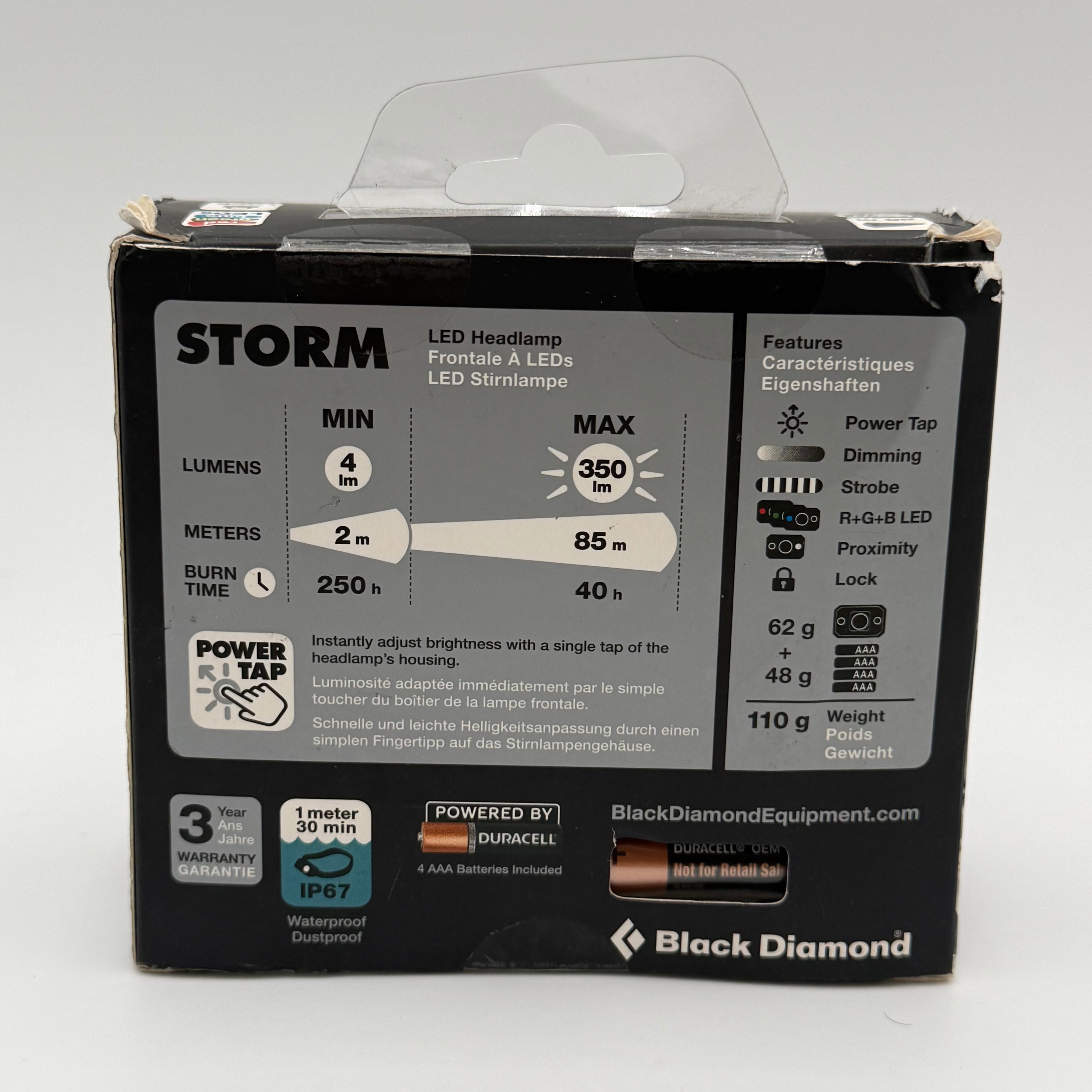 Black Diamond Storm 350 Lumen Headlamp Red - New In Box