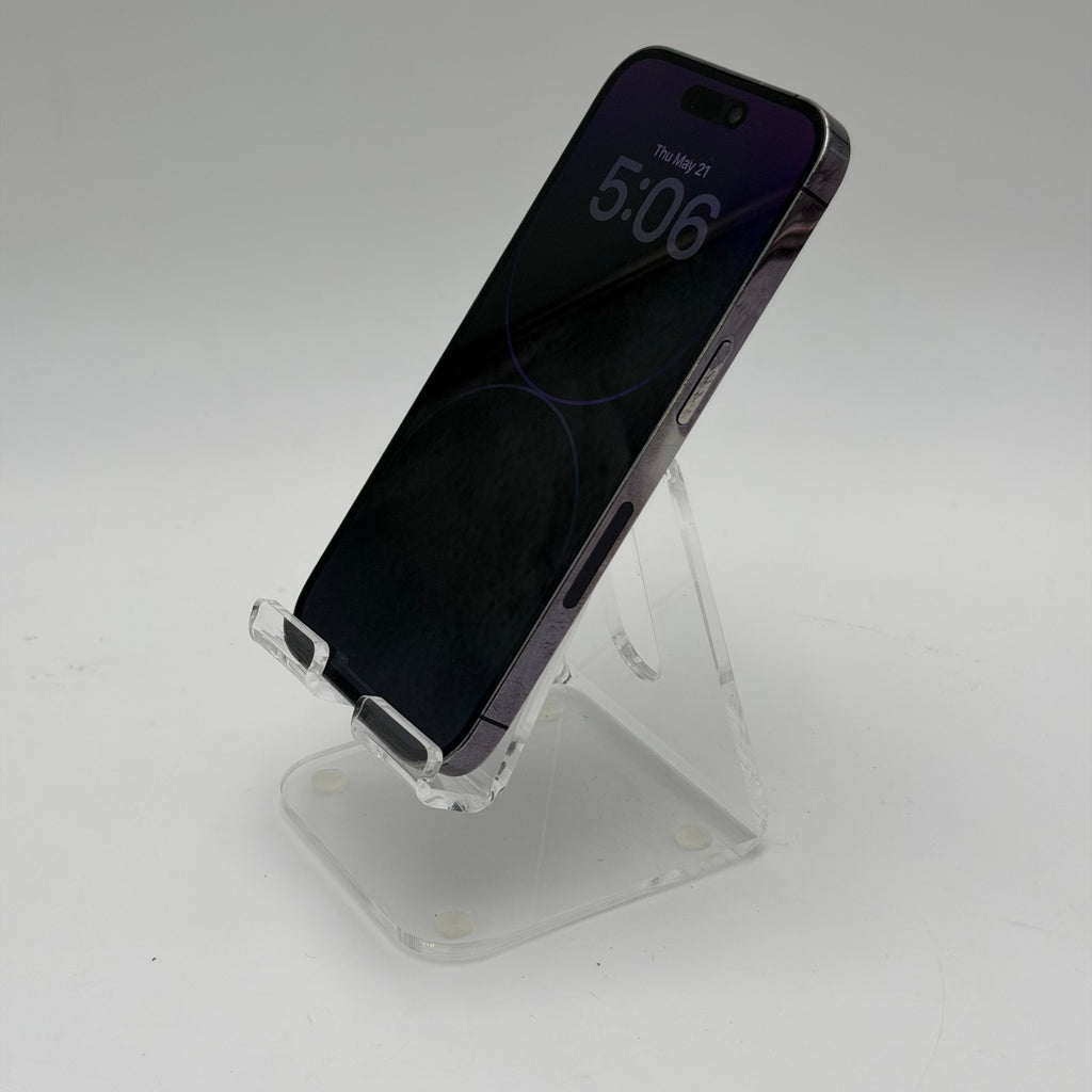 Broken Unlocked Apple iPhone 14 Pro - 128GB Purple - 77% BH - Cracked Back
