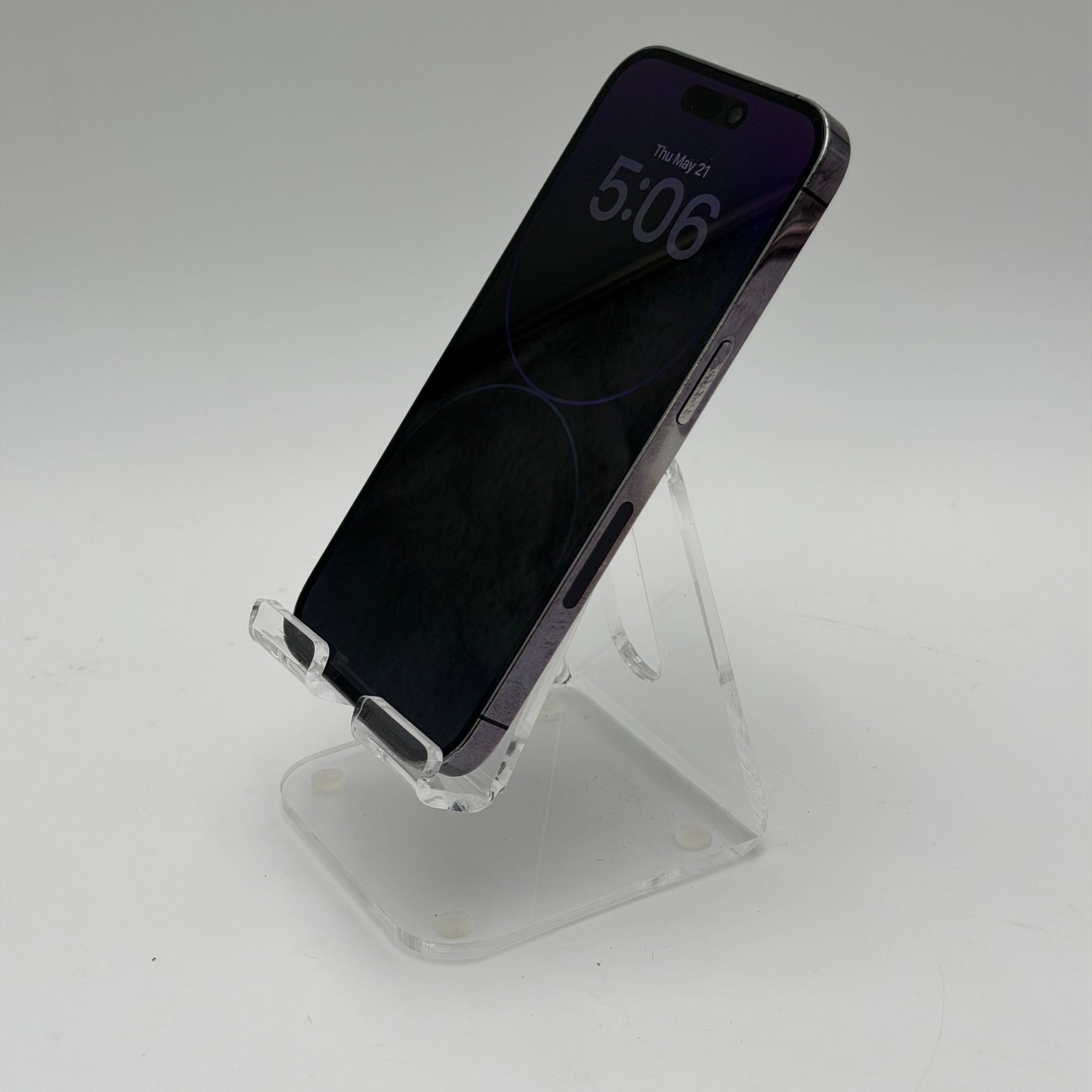 Broken Unlocked Apple iPhone 14 Pro - 128GB Purple - 77% BH - Cracked Back