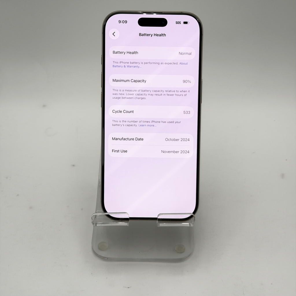 Apple iPhone 16 Pro A3083 128GB Black Titanium Boost Only