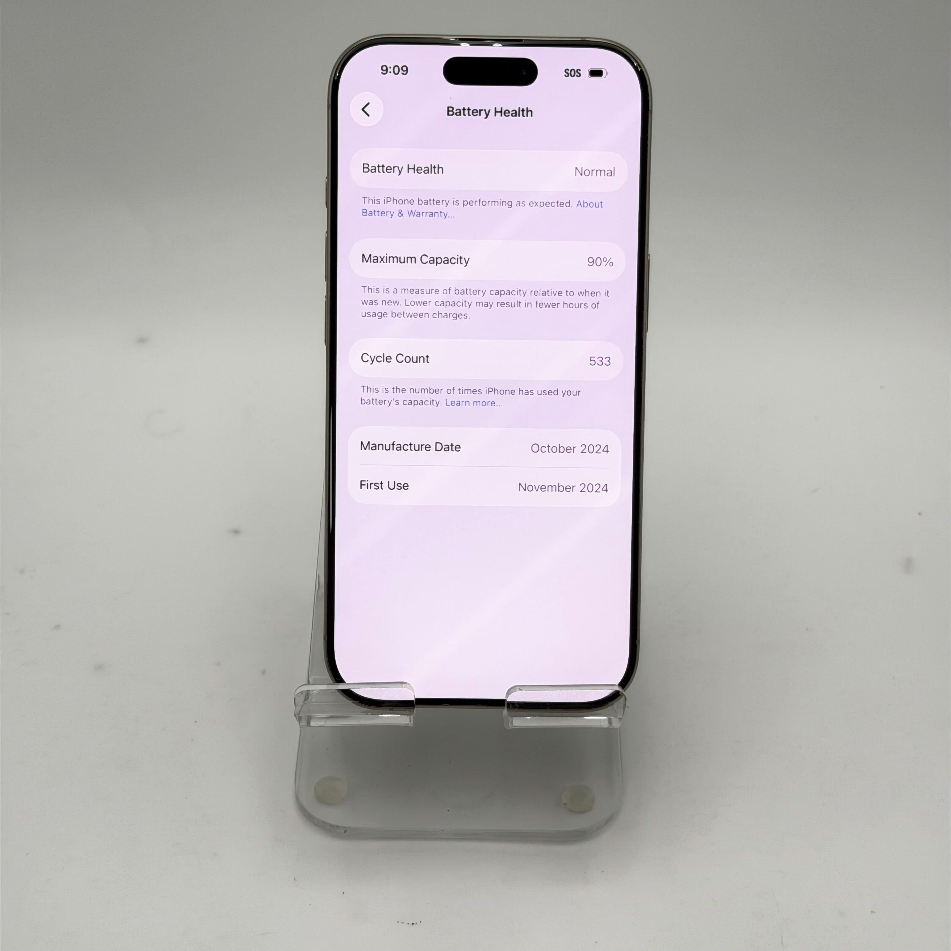 Apple iPhone 16 Pro A3083 128GB Black Titanium Boost Only