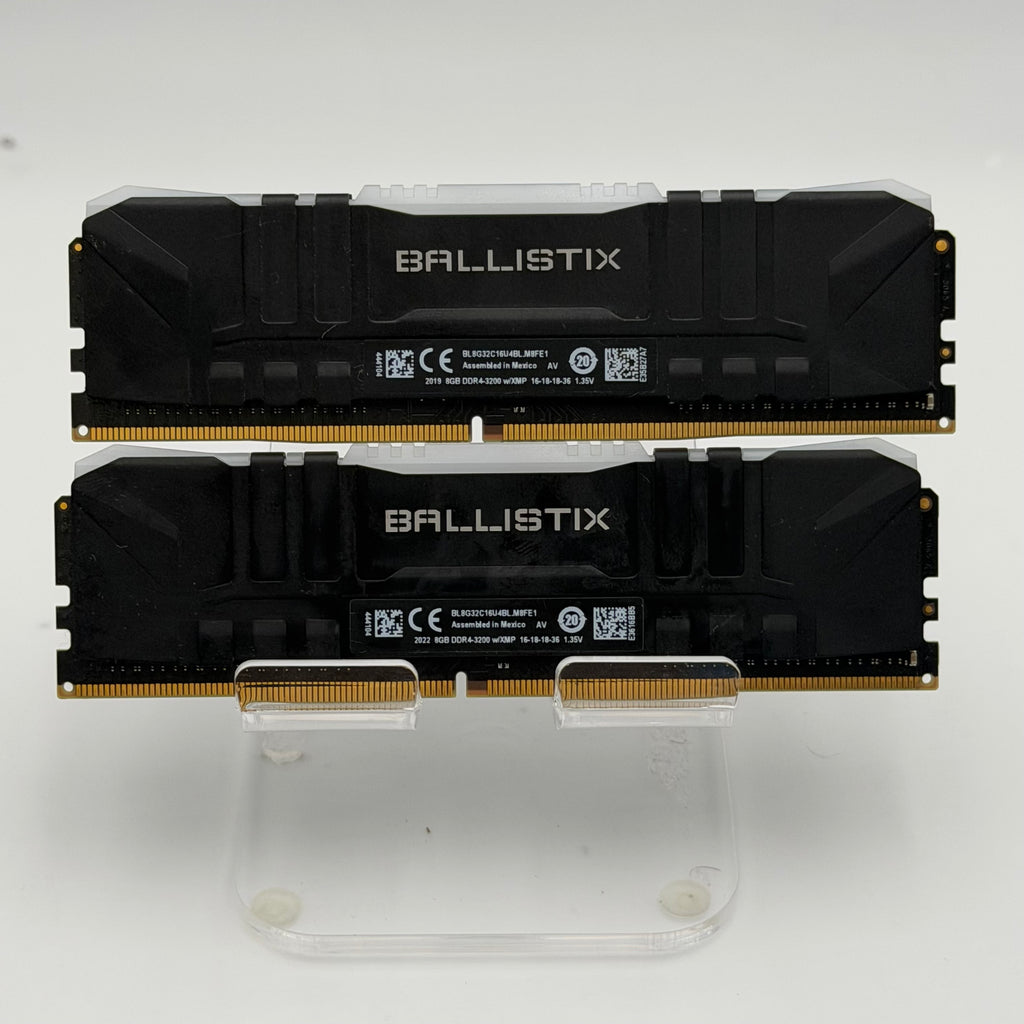 Crucial Ballistix 16GB (2x8GB) DDR4 3200MHz RGB RAM Black BL8G32C16U4B