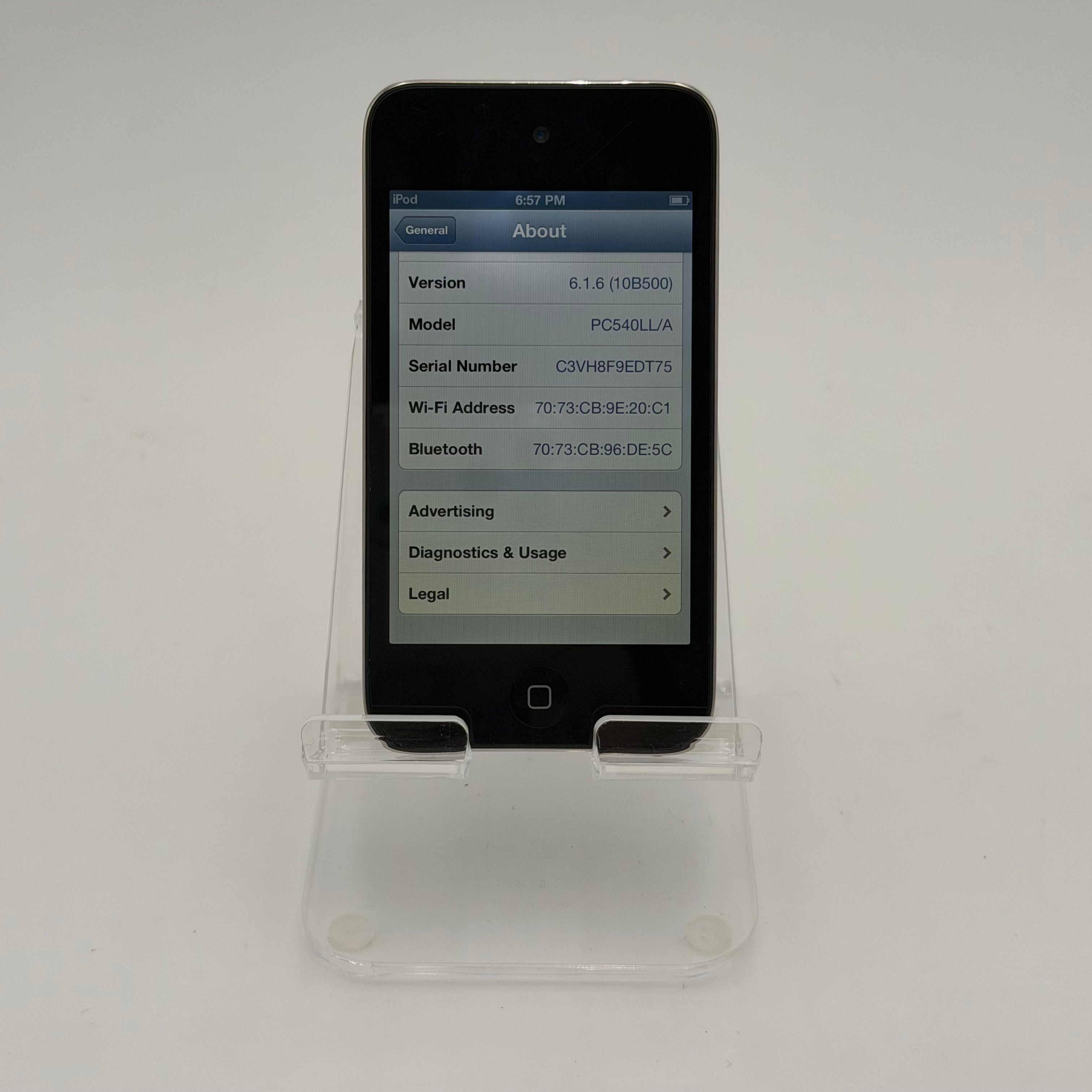 Apple iPod Touch 4th Gen A1367 8GB Black Used B MP3 Player