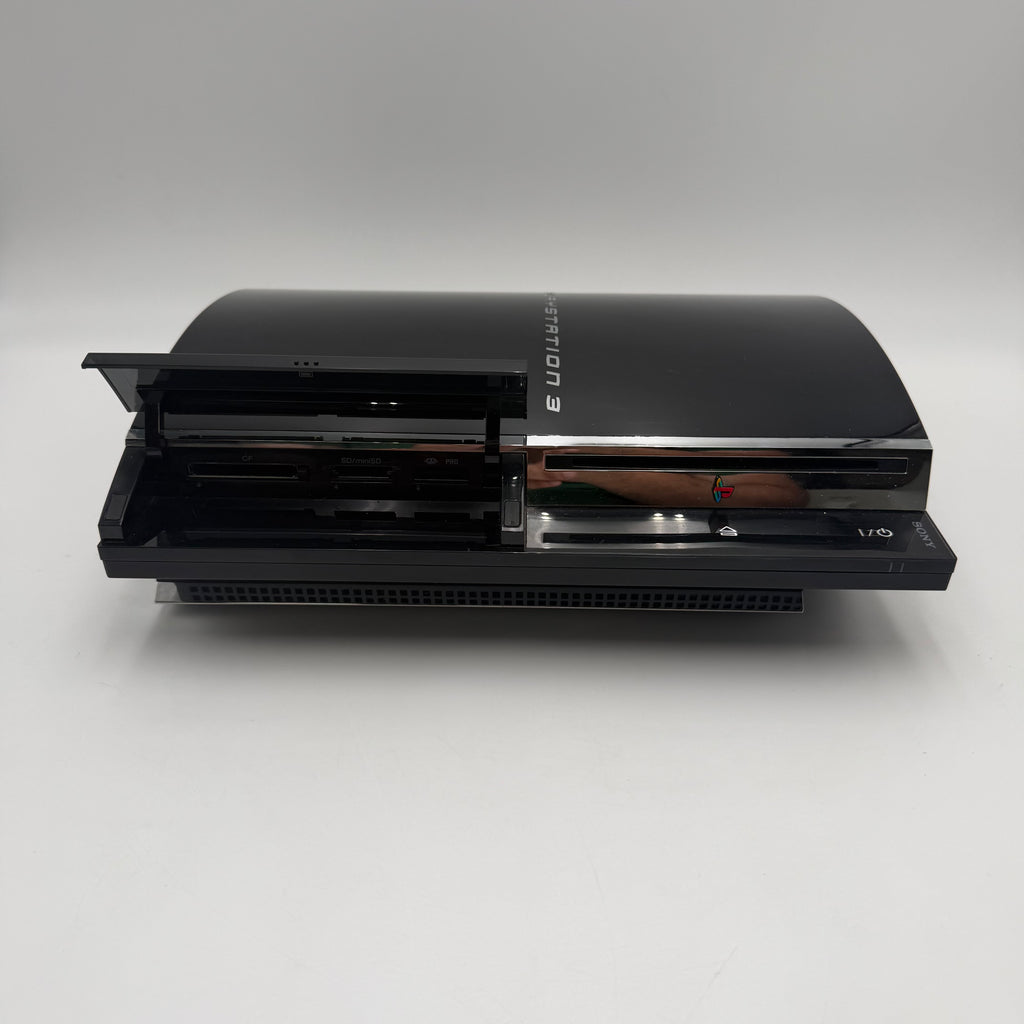 Sony PlayStation 3 Backward Compatible 80GB Black Console CECHE01 w/ 2 controllers