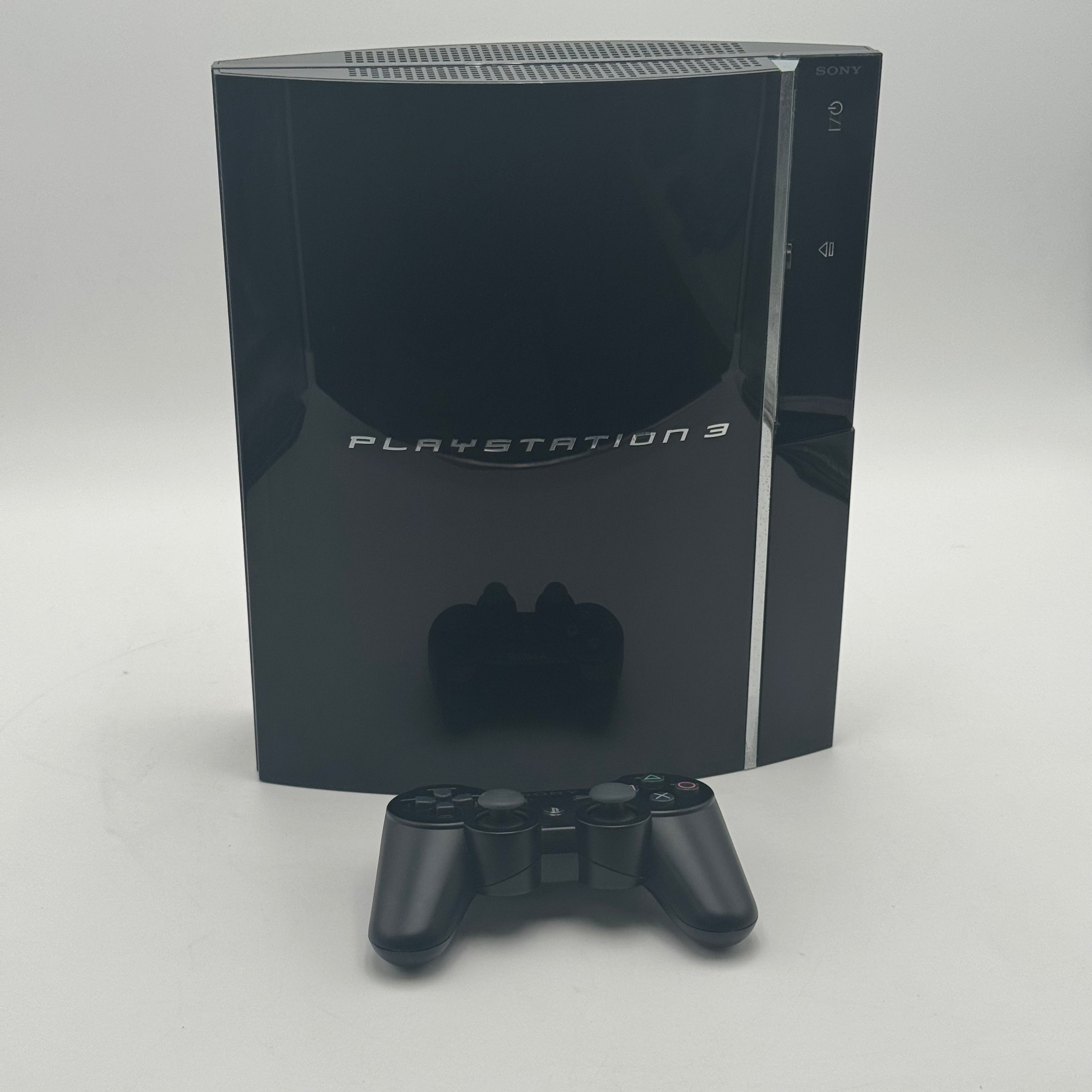 Sony PlayStation 3 PS3 Fat 80GB CECHE01 Console Bundle w/ Controller - Good Condition
