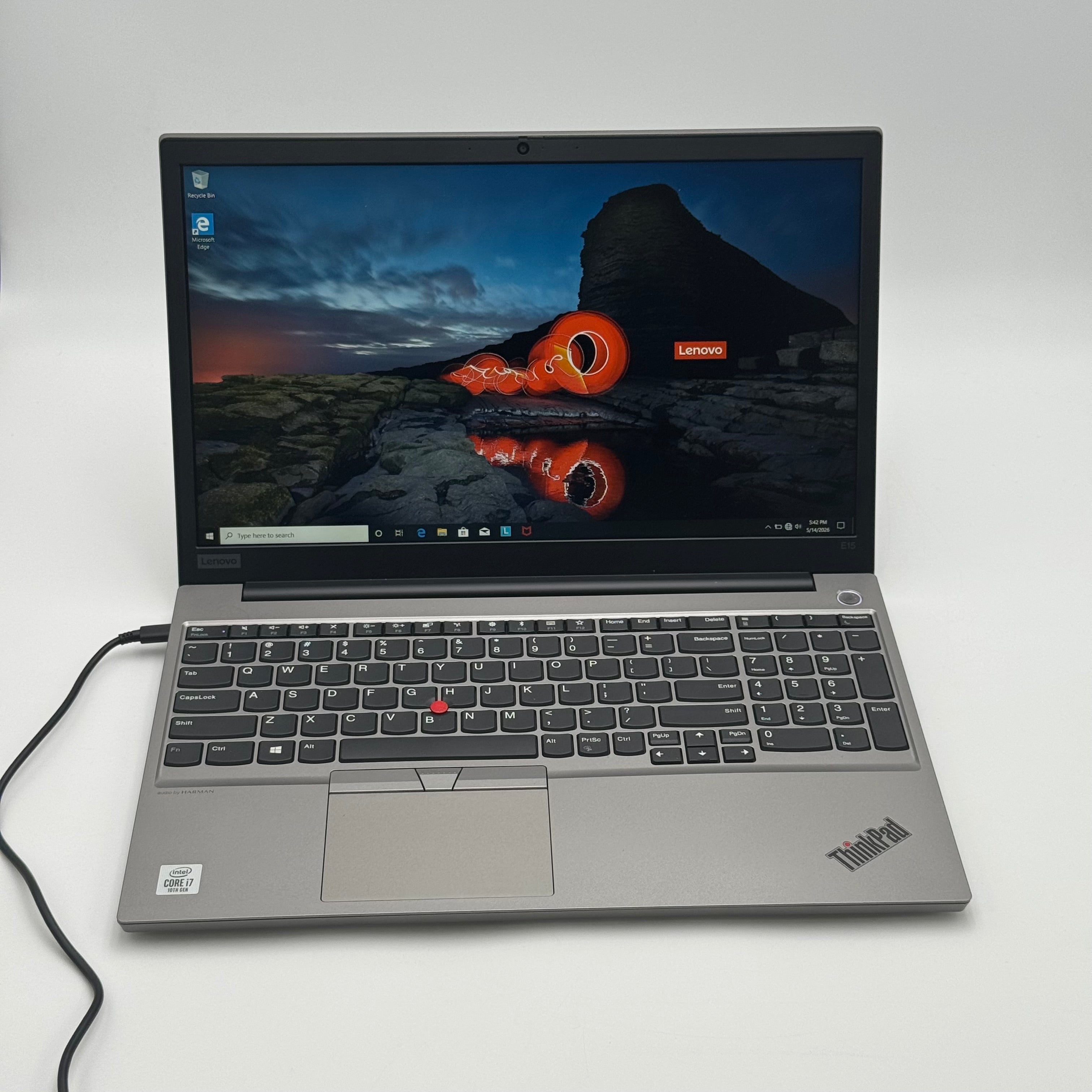 Lenovo ThinkPad E15 15” Core i7-10510U 8GB 512GB 1.80GHz Laptop - Bad Battery