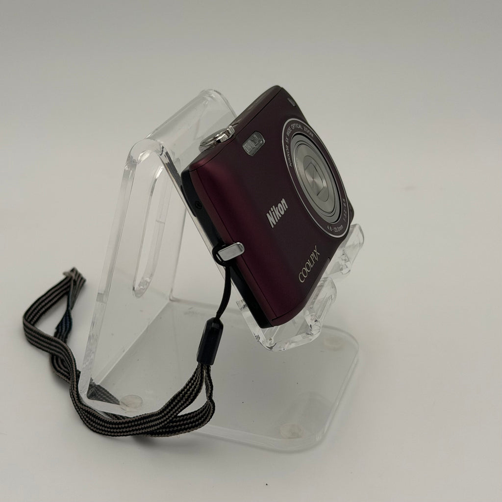 Nikon COOLPIX S4100 Digital Camera Plum 14MP 5X Optical Zoom TESTED NO CHARGER