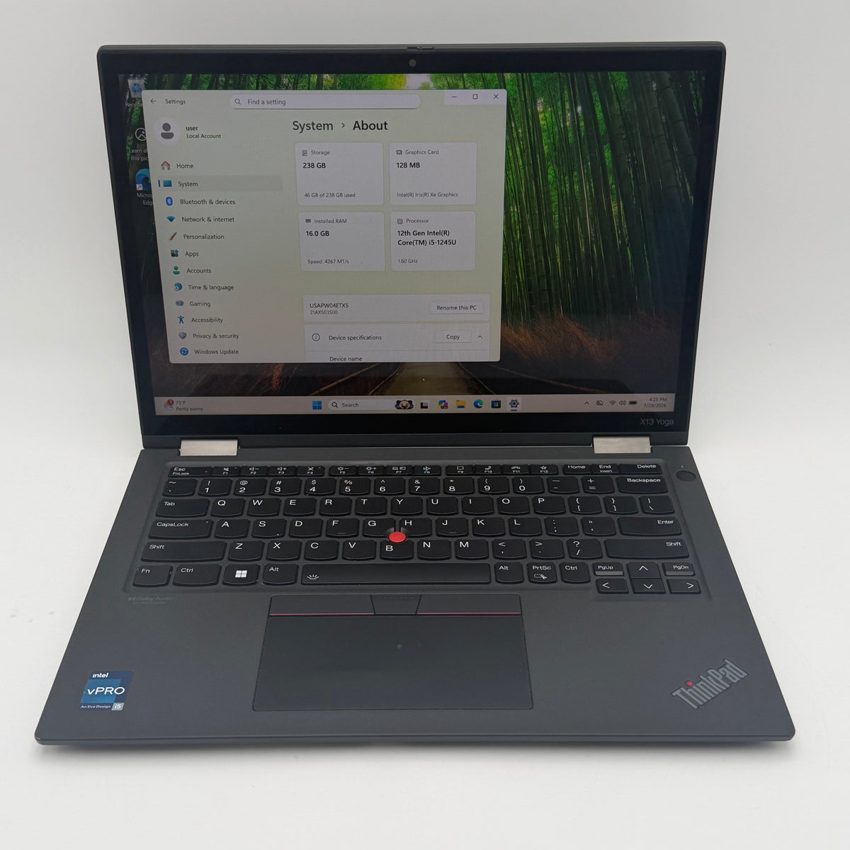 Lenovo ThinkPad X13 Yoga Gen 2 Laptop 256Gb 16GB i5 - Read - MDM