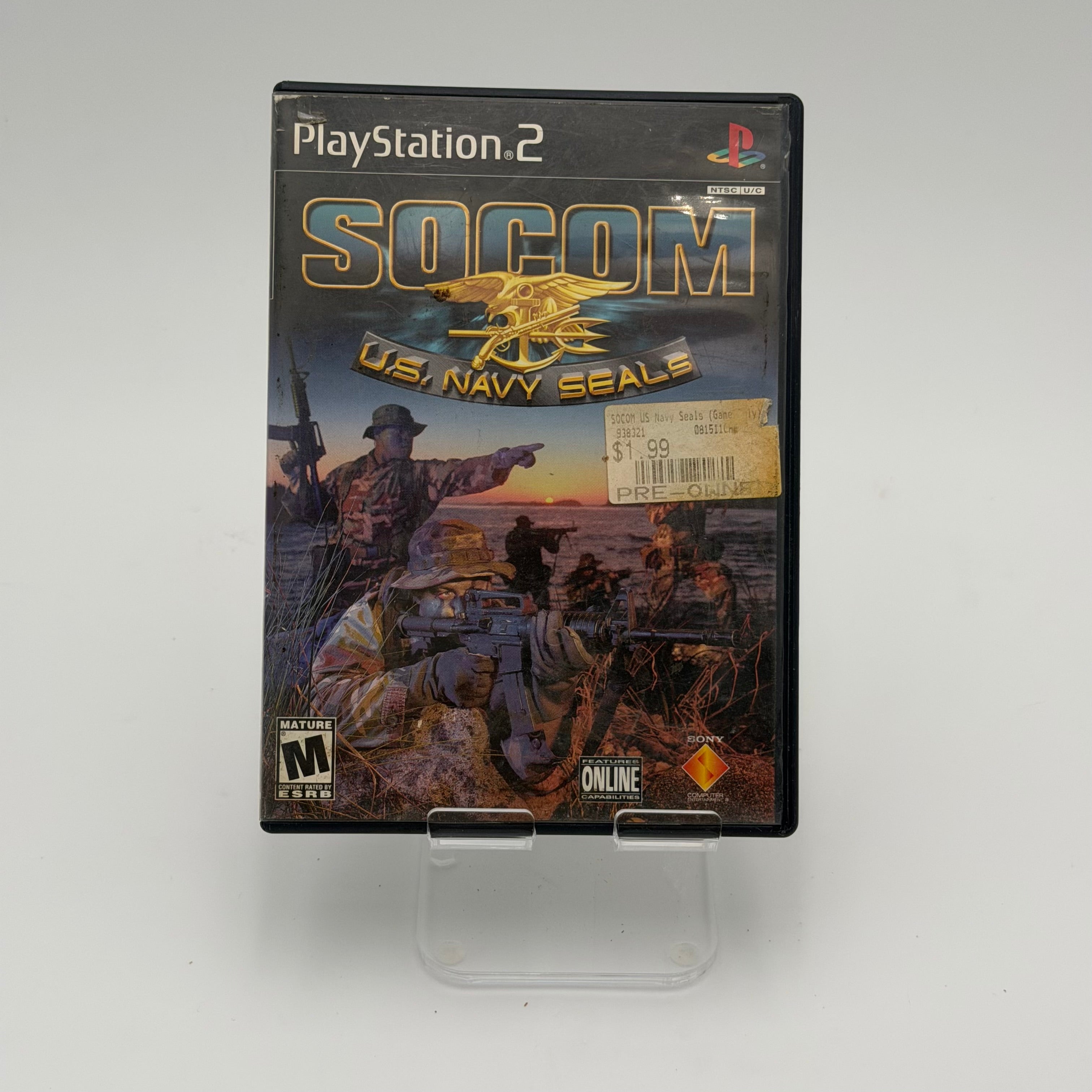 Sony PlayStation 2 SOCOM U.S. Navy Seals Video Game Black w/ Case Manual Inserts